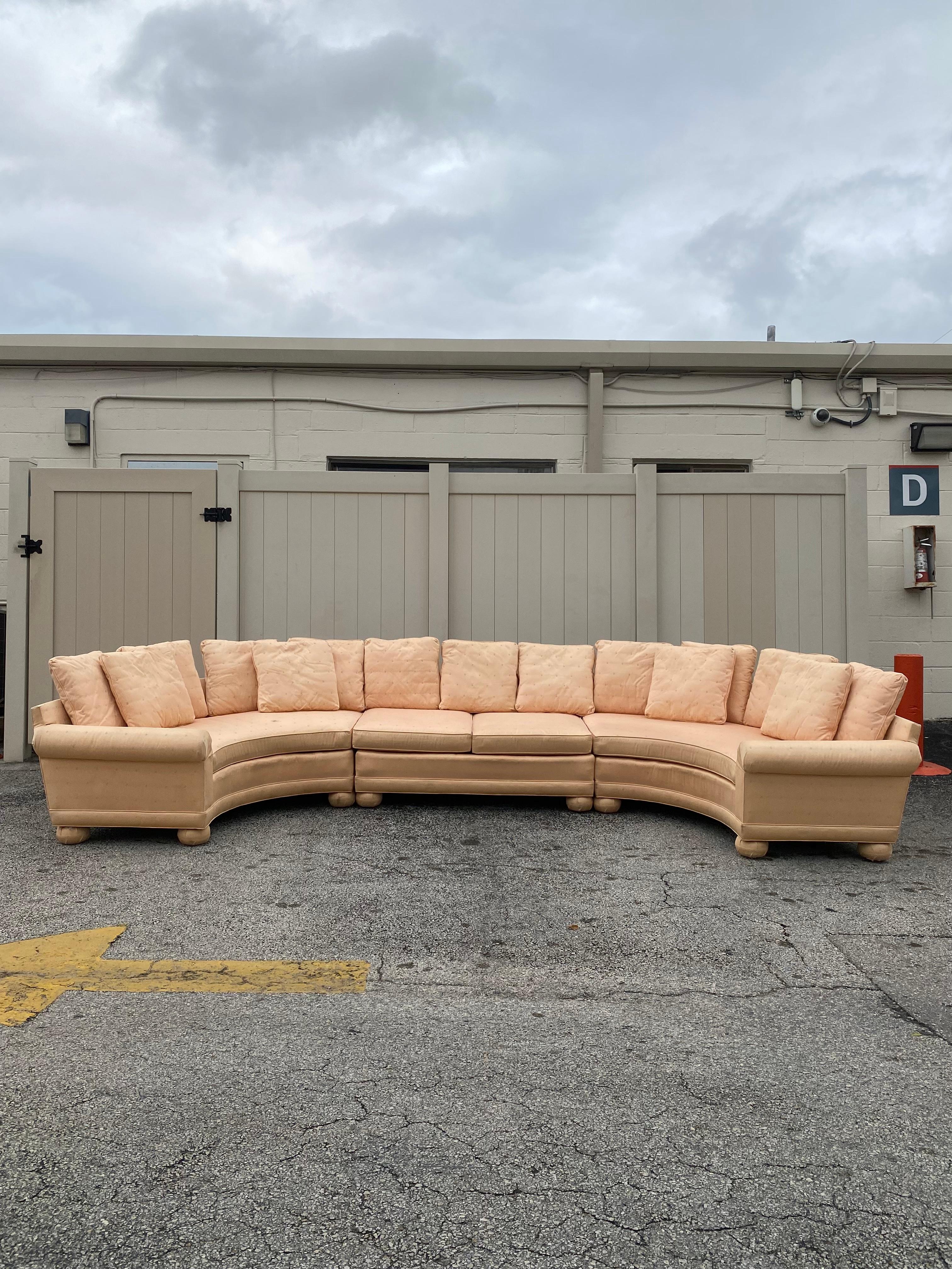 On offer on this occasion is one of the most stunning, midcentury sectional you could hope to find. This is an ultra-rare opportunity to acquire what is, unequivocally, the best of the best, it being a most spectacular and beautifully-presented 3
