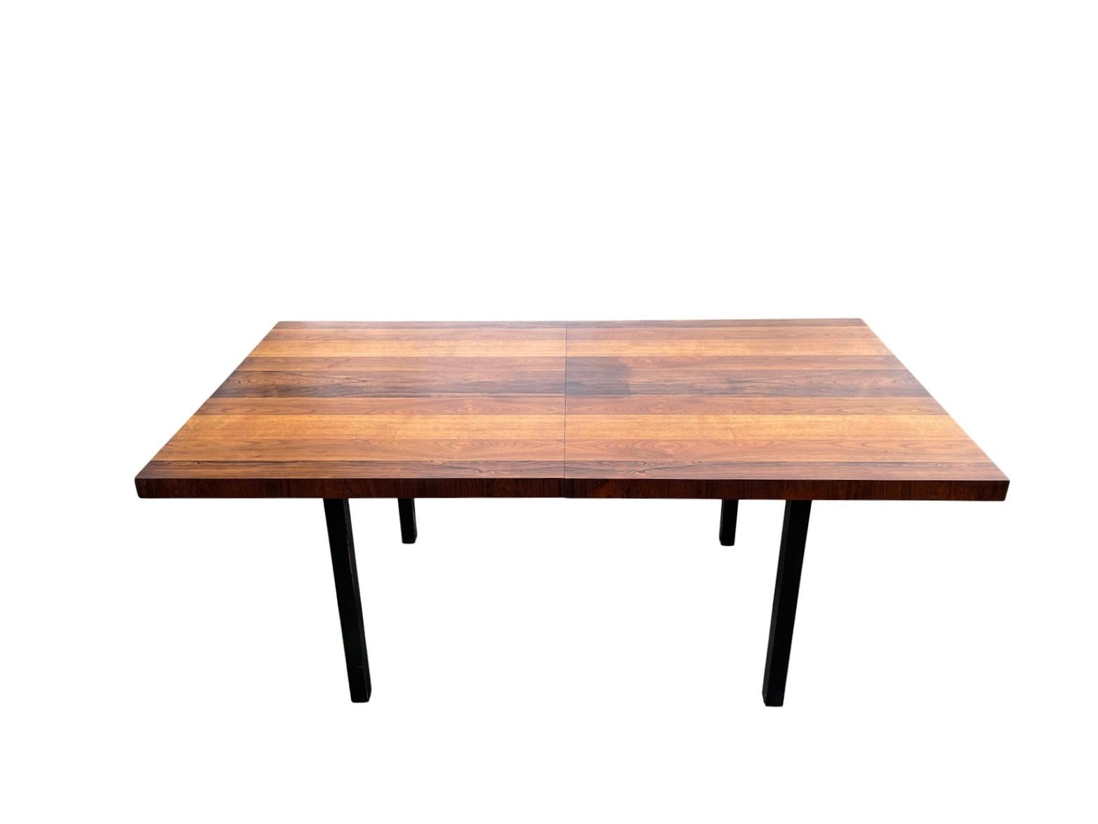 Mid-Century Modern 1970s Milo Baughman Rosewood Walnut Dining Table for Directional