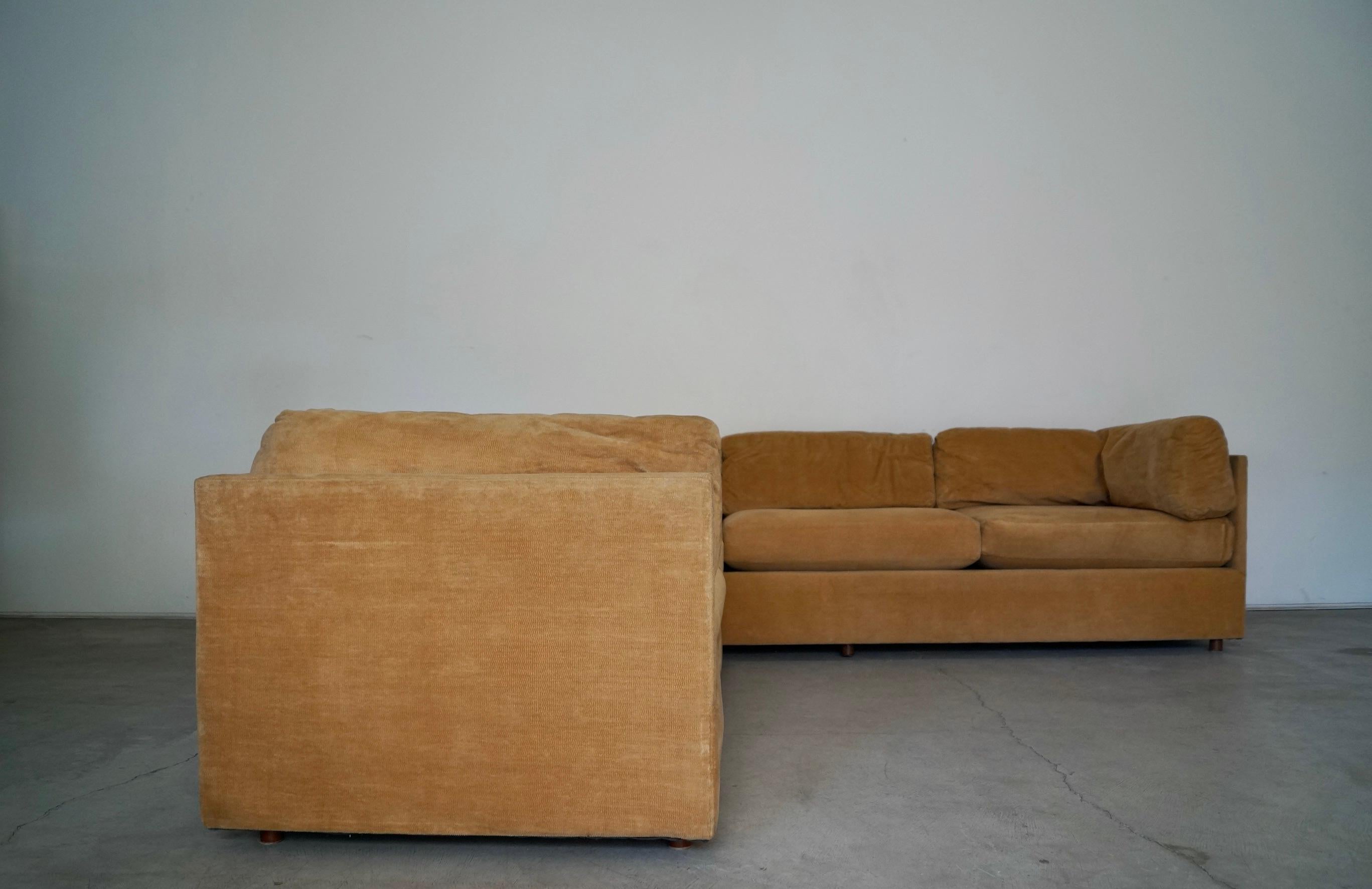 1970s Milo Baughman Style 3-Piece Modular Sectional Sofa 3