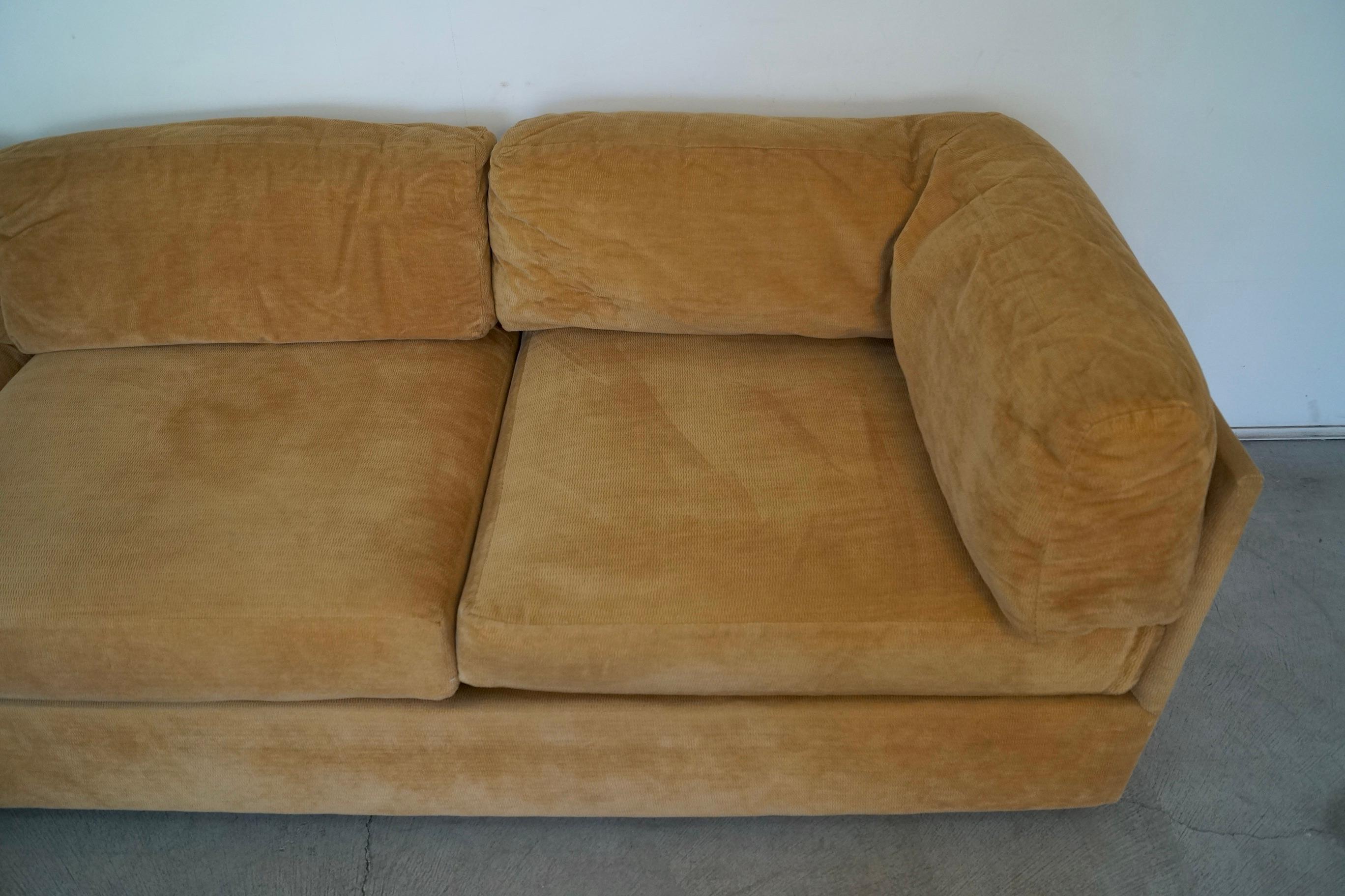 1970s Milo Baughman Style 3-Piece Modular Sectional Sofa 4