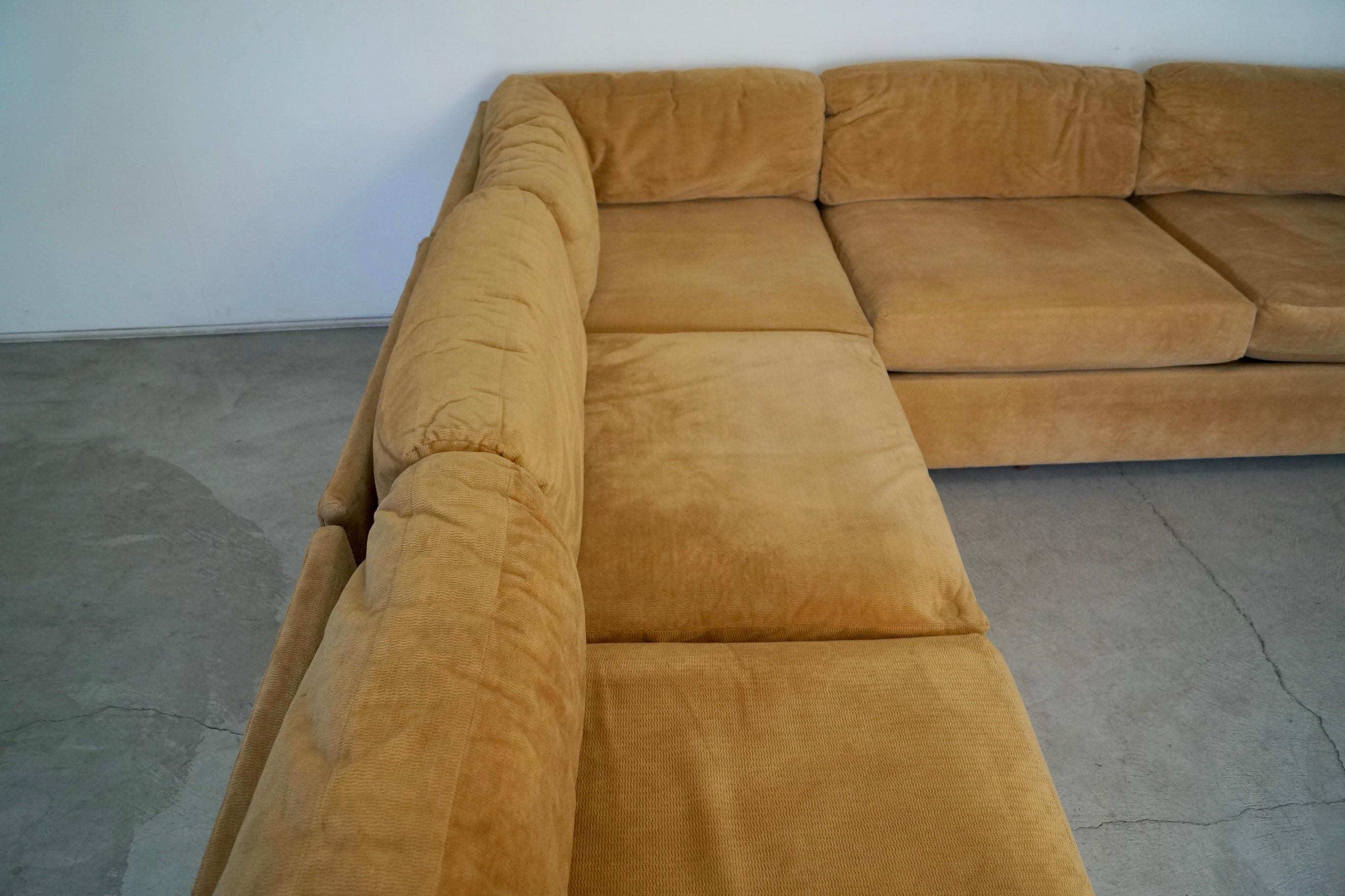 1970s Milo Baughman Style 3-Piece Modular Sectional Sofa 9