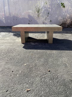 1970s Milo Baughman Style Parson Zinc Coffee Table