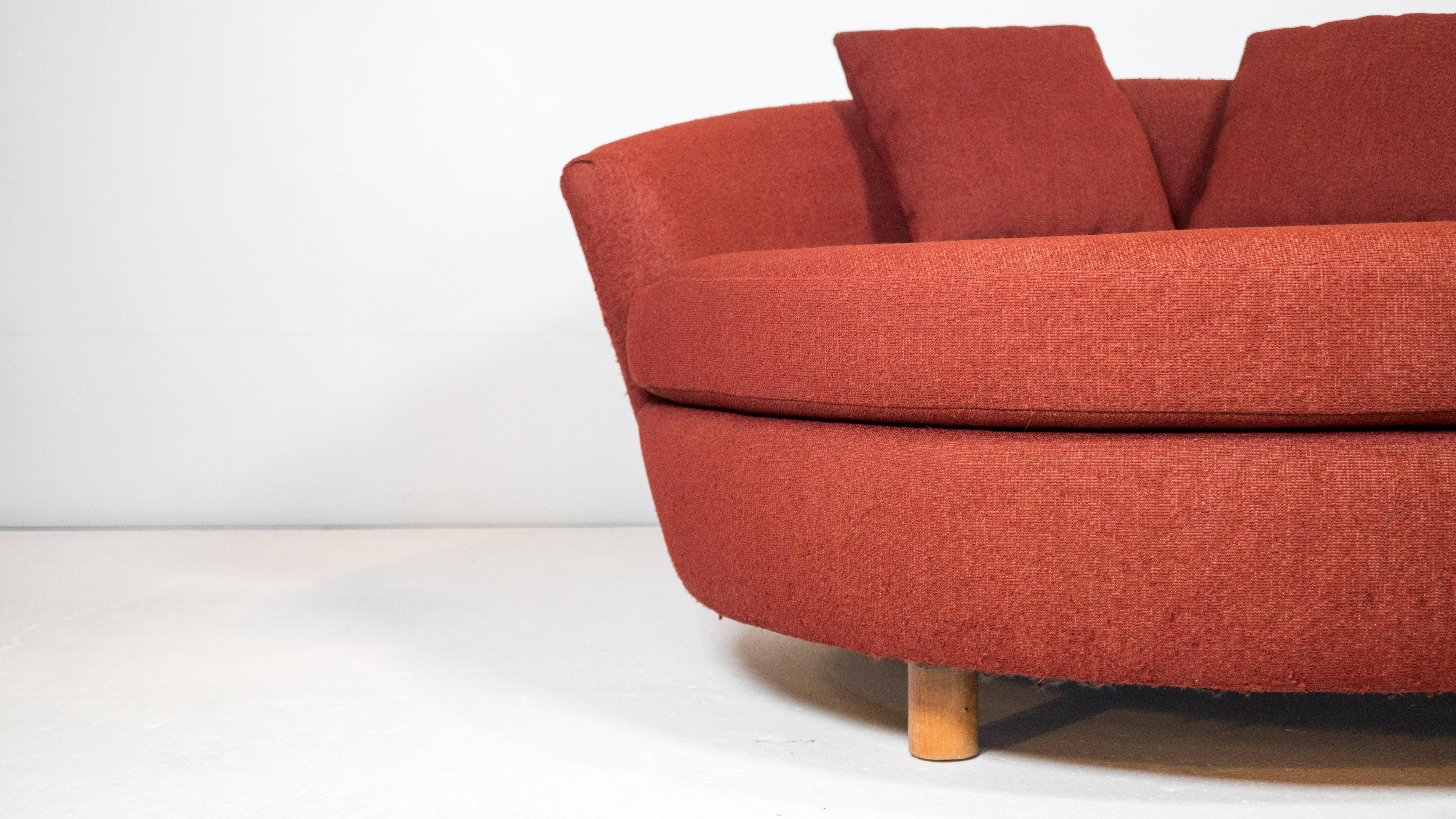 1970er Milo Baughman Style Satellite Petite Lounge Chair (Stoff) im Angebot