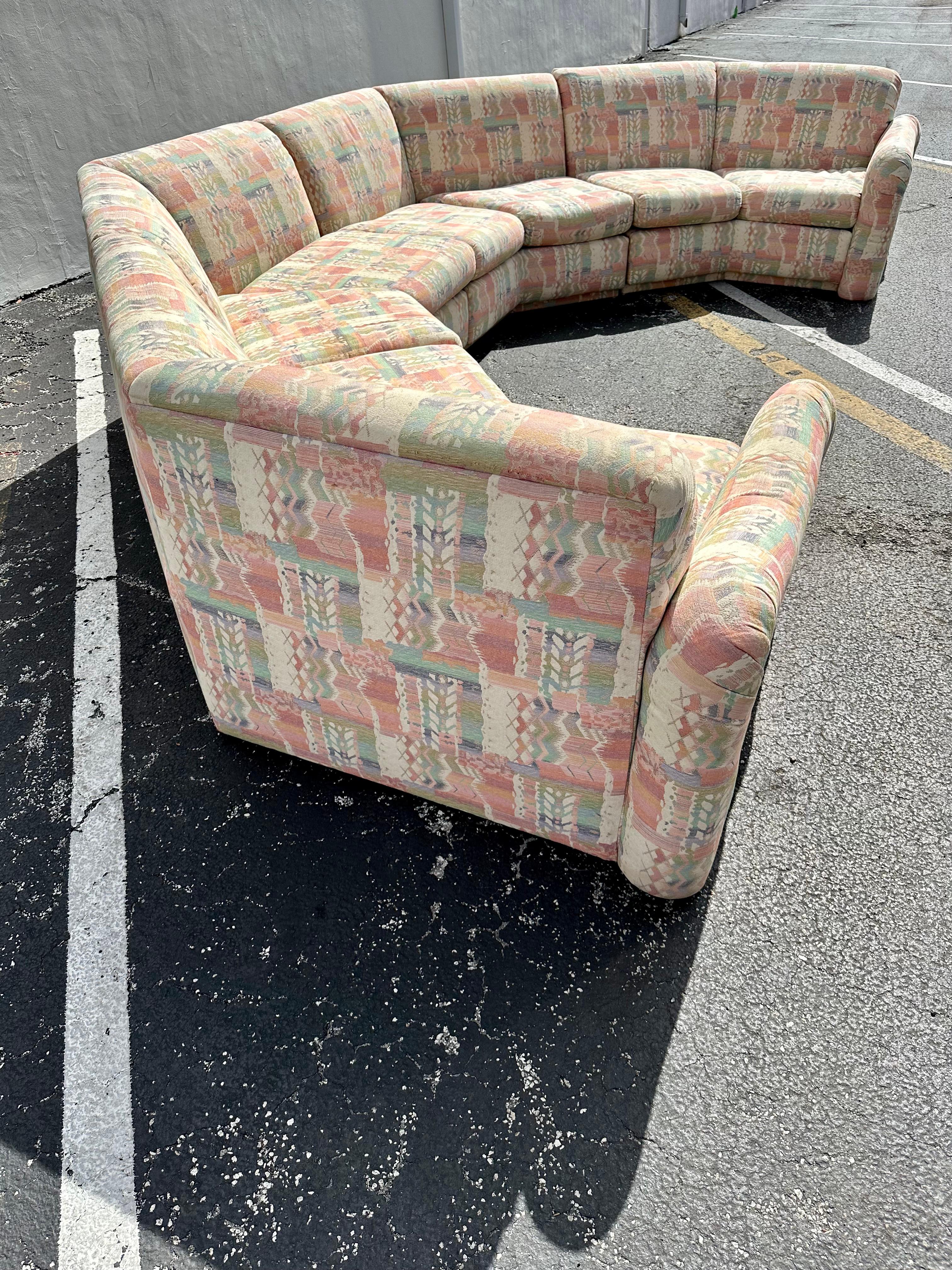 1970 Milo Baughman Jack Larsen Style Ushaped Pit Sectional en vente 4