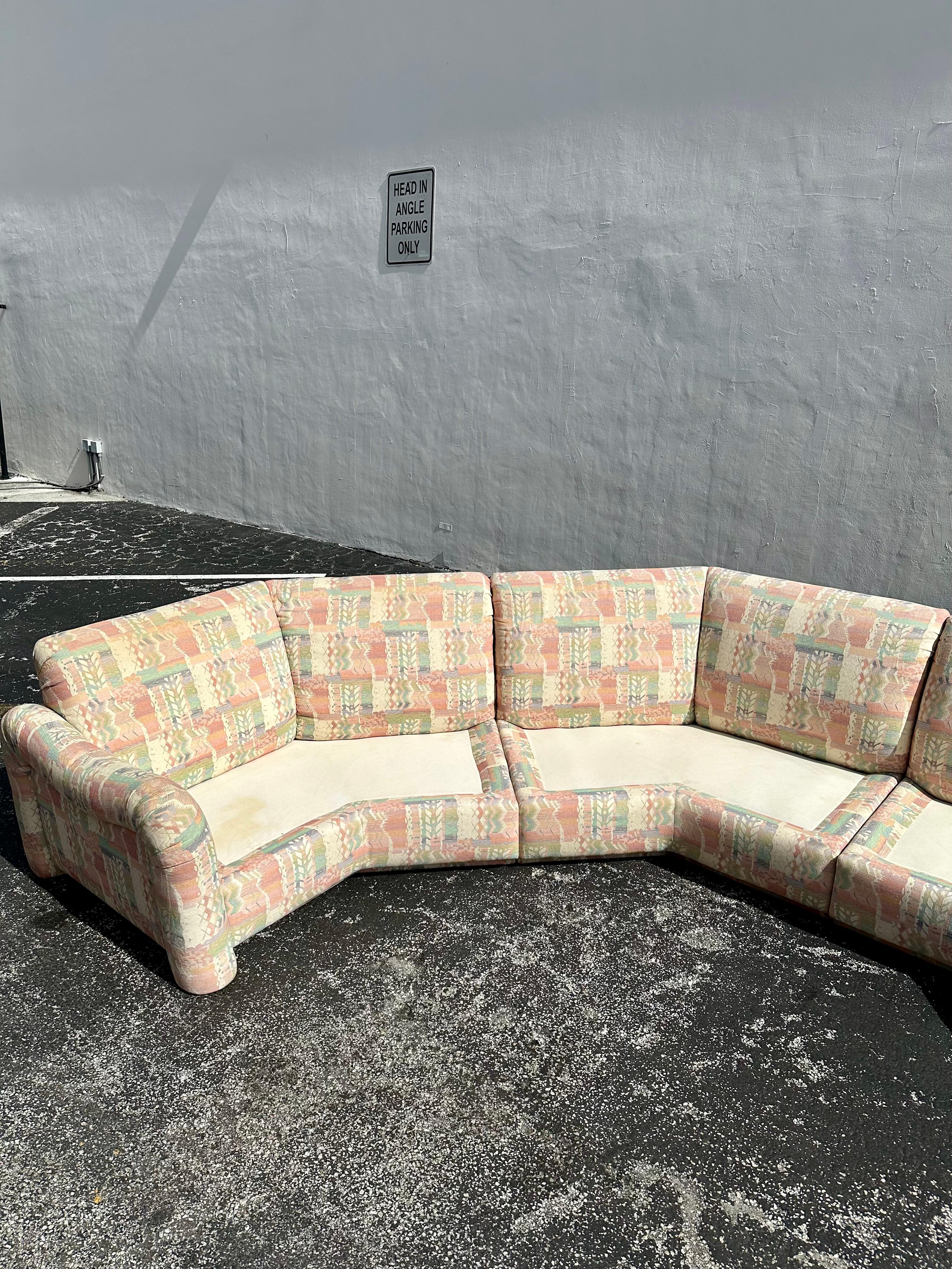 1970 Milo Baughman Jack Larsen Style Ushaped Pit Sectional en vente 11