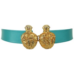 1970's Mimi di N Asian Ginger Jar Belt Buckles