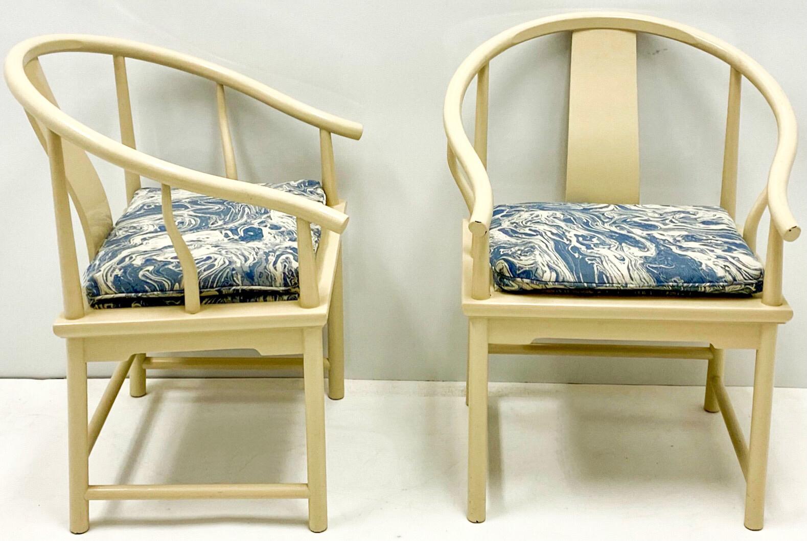 1970s Ming Style Arm Chairs by Baker Furniture Company, Pair In Good Condition In Kennesaw, GA