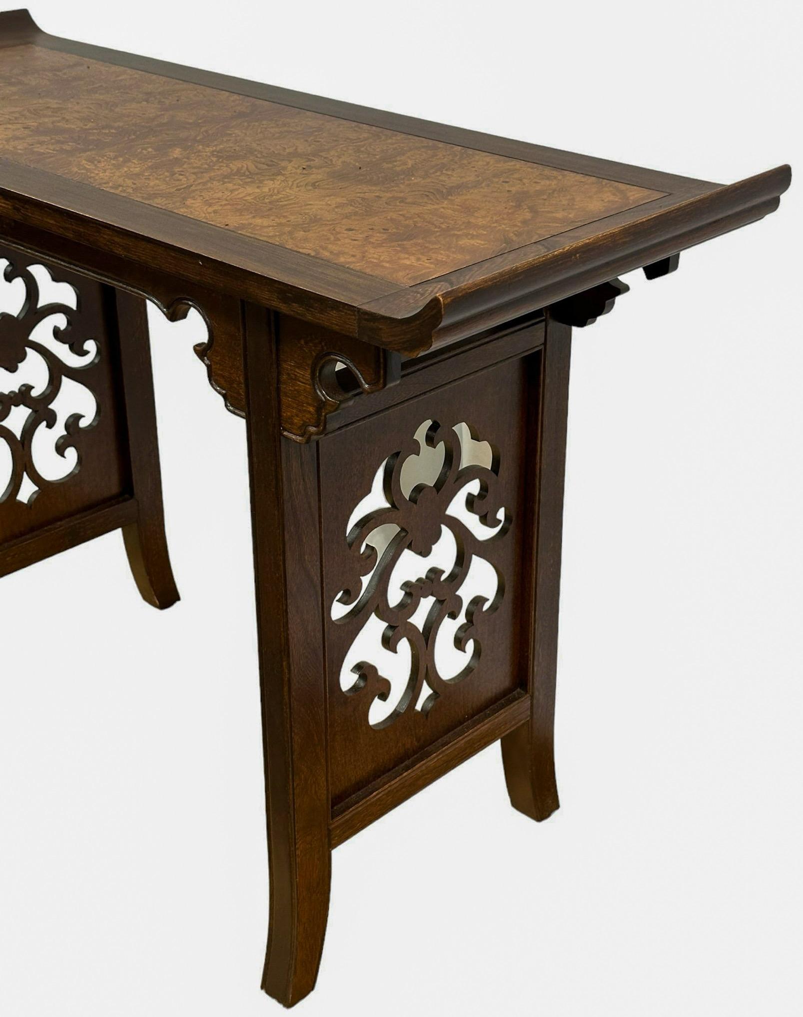 20th Century 1970s Ming Style Michel Taylor For Baker Furn. Console Alter Table For Sale