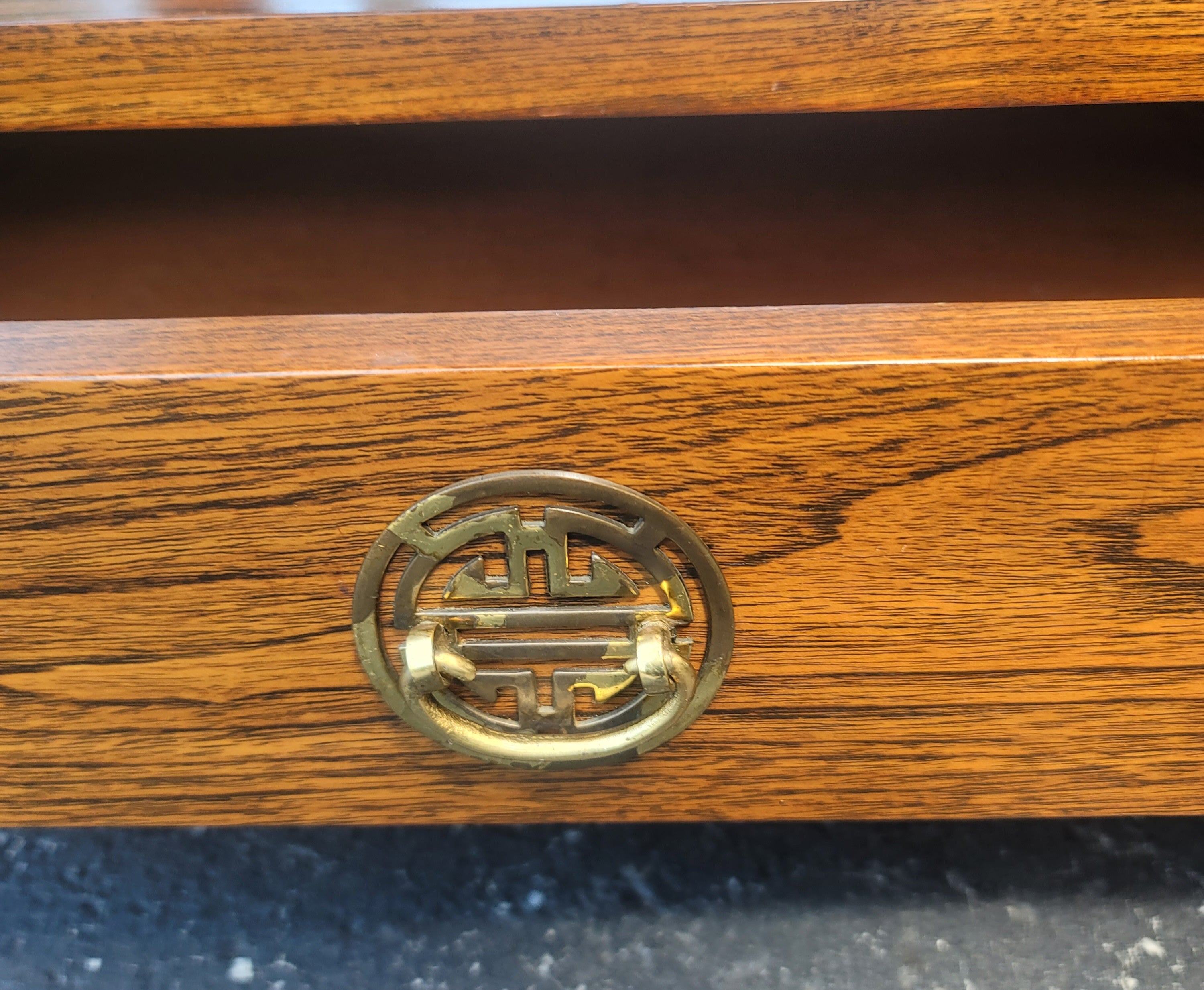 1970s, Ming Style One Drawer Side Tables with Protective Glass Tops, a Pair For Sale 2
