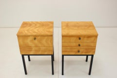 1970s Minimalist Bedside Tables, UP Zavody Bucovice, Czechoslovakia