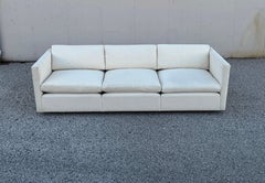 1970er Jahre Minimalist Charles Pfister für Knoll Tuxedo Sofa -- Off White Upholstery