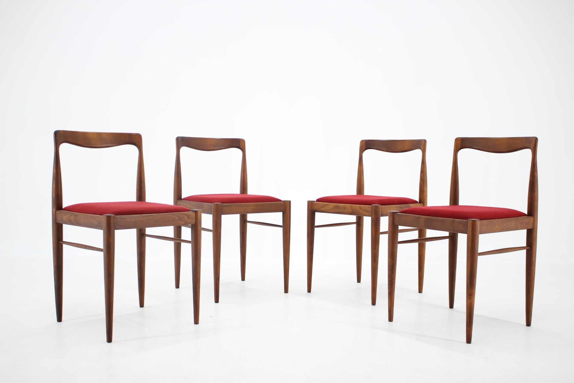Mid-Century Modern 1970s Minimalist Dining Chairs by Drevotvar, Czechoslovakia For Sale