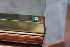 1970s Minimalist Italian Design Annotated Aluminum Photo Frame