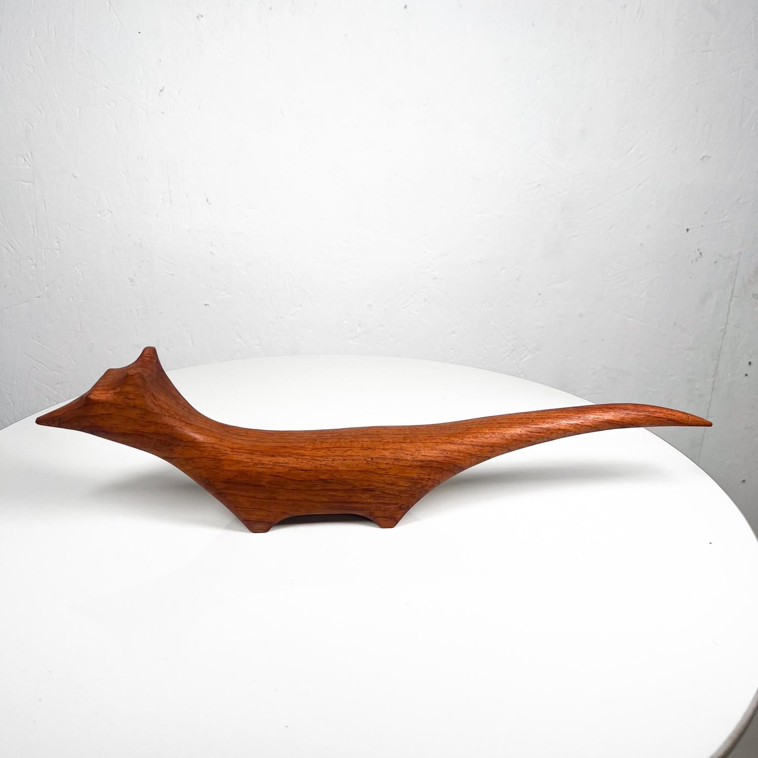 Honduran 1970s Minimalist Sculpture Animal Toy Figurine Mahogany Wood Honduras