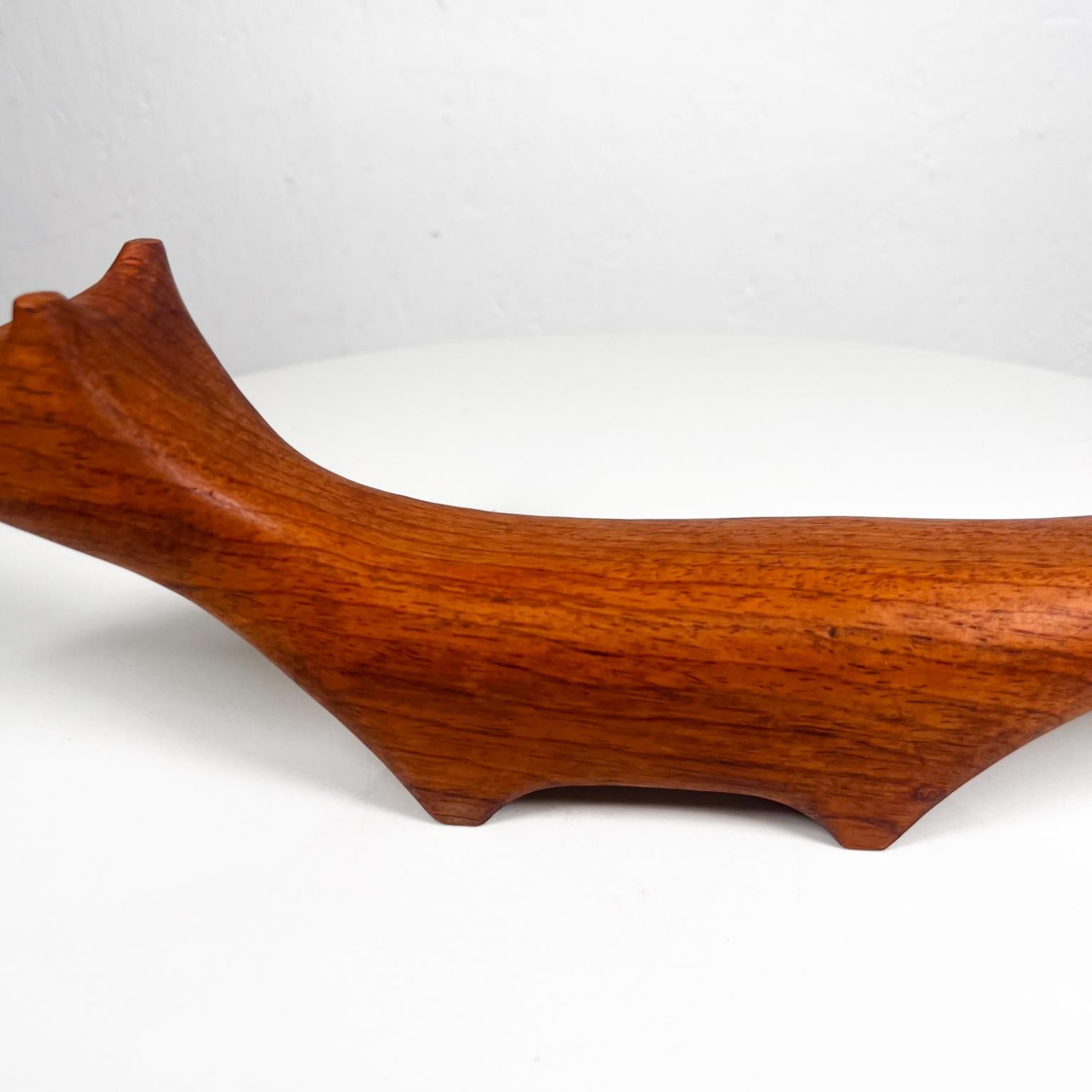 1970s Minimalist Sculpture Animal Toy Figurine Mahogany Wood Honduras In Good Condition In Chula Vista, CA