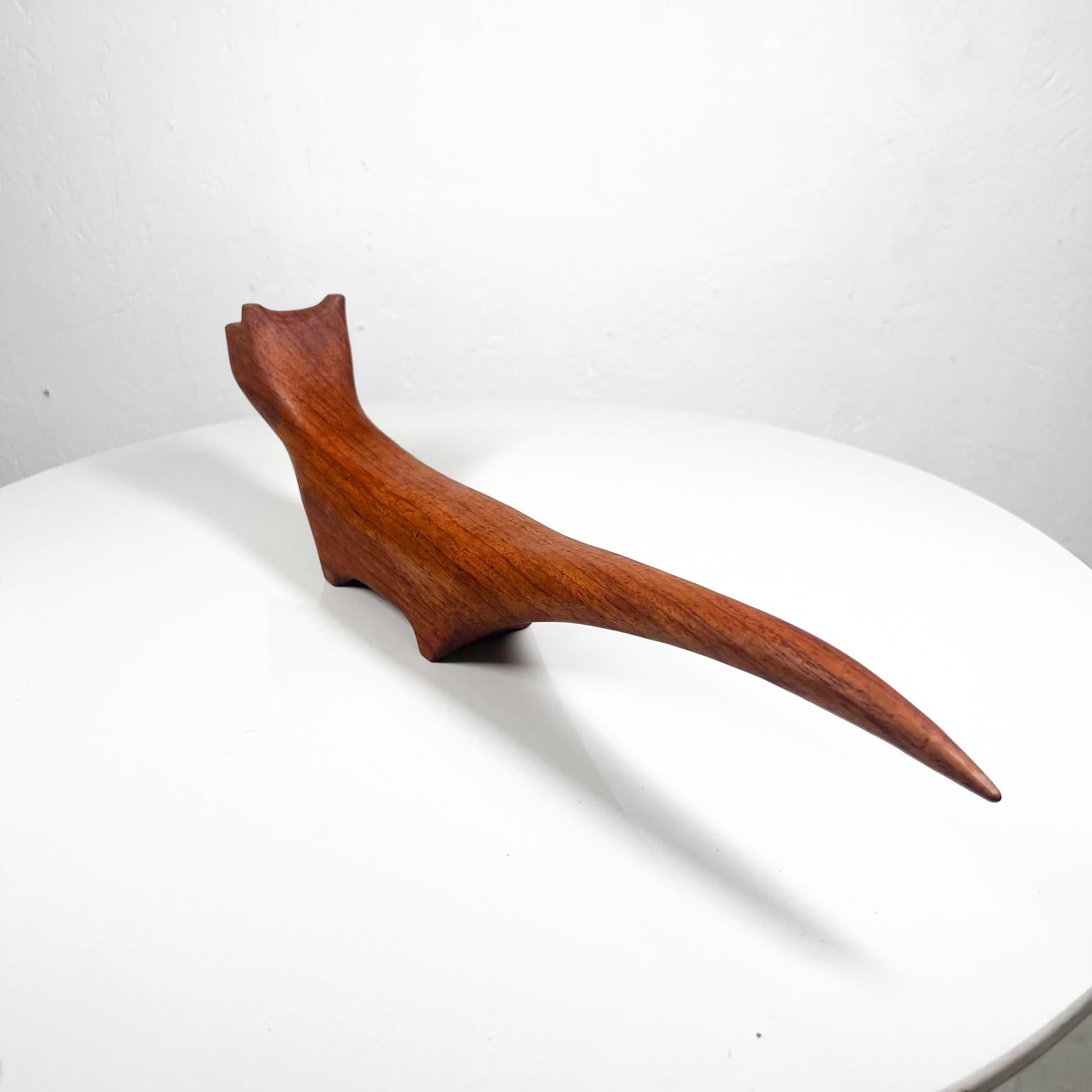 20th Century 1970s Minimalist Sculpture Animal Toy Figurine Mahogany Wood Honduras