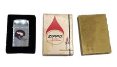 1970 Minnesota Vikings Vintage Zippo Slim Lighter with Original Box