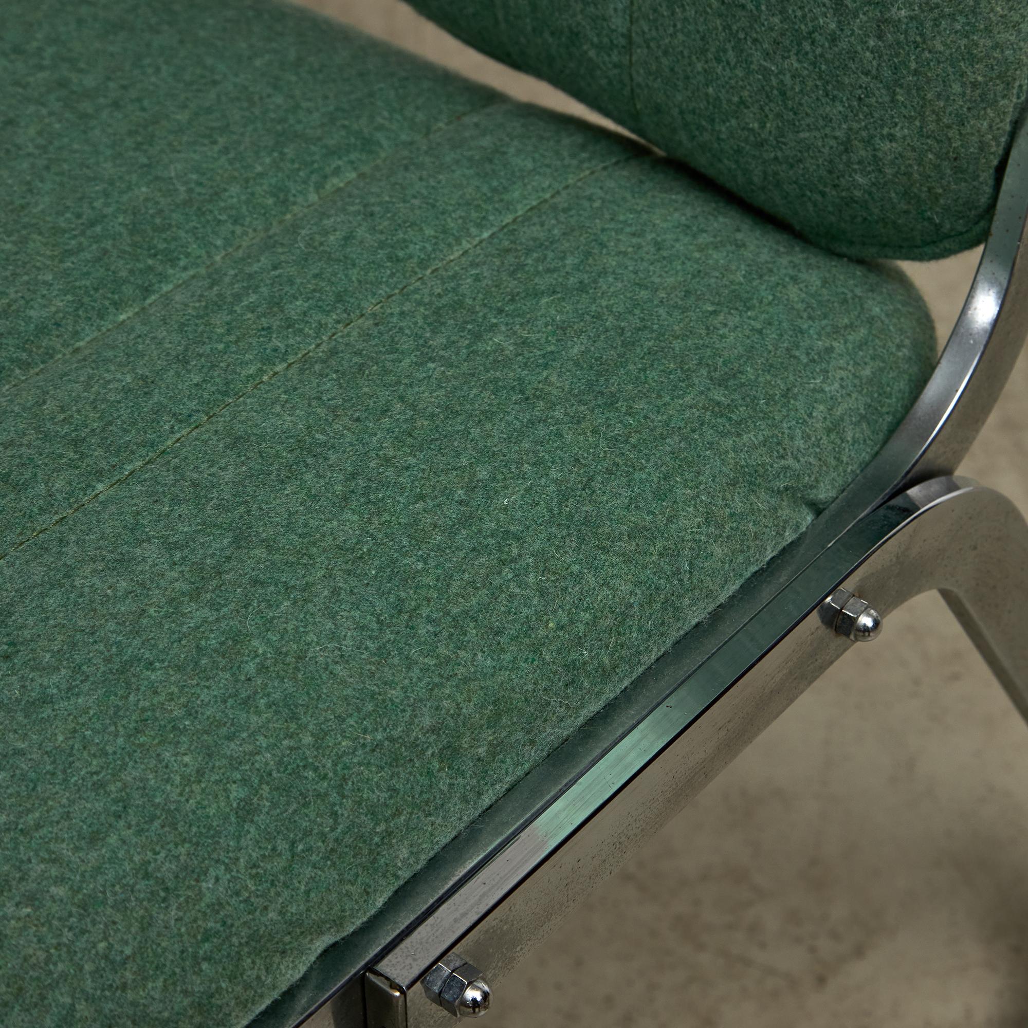 1970's Mint Green Chrome Chair For Sale 5