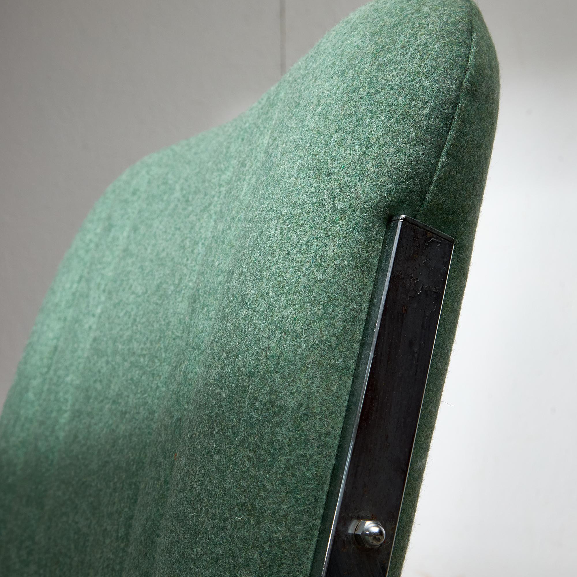 1970's Mint Green Chrome Chair For Sale 2