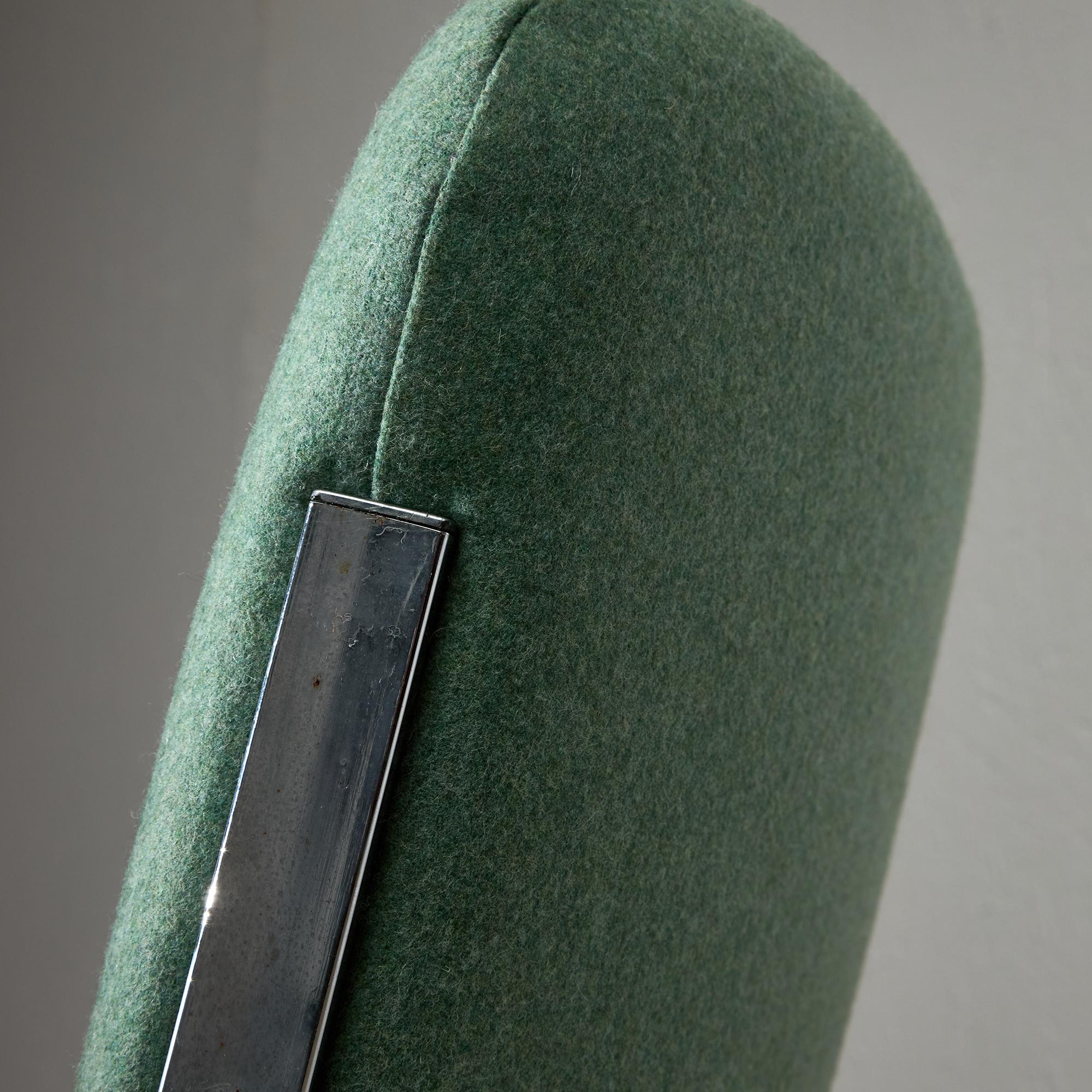 1970's Mint Green Chrome Chair For Sale 3