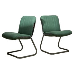 1970's Mint Green Chrome Chair