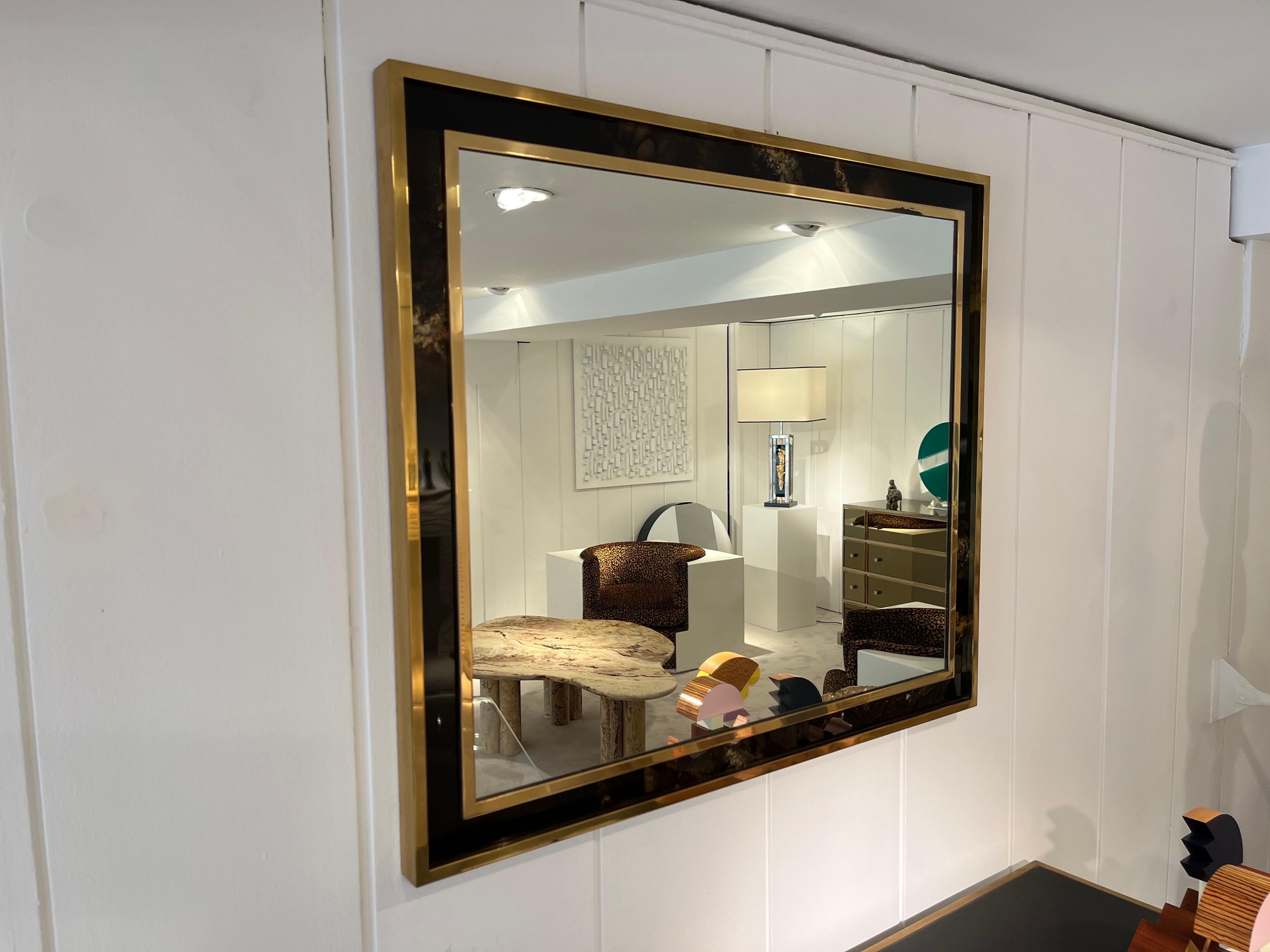 Mid-Century Modern 1970s Mirror by Maison Jansen For Sale