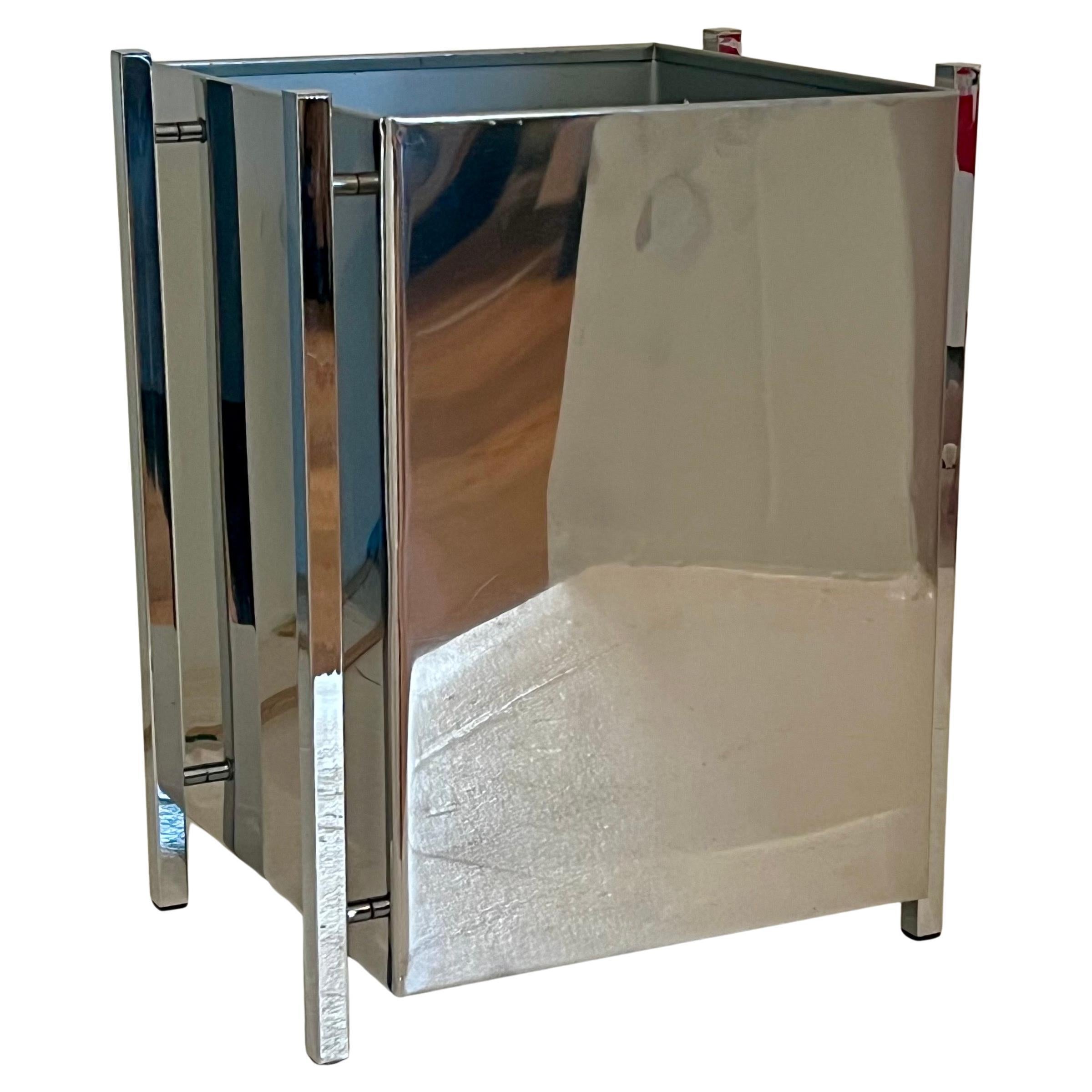 1970 - Jardinière/canette Space AGE en chrome plaqué miroir