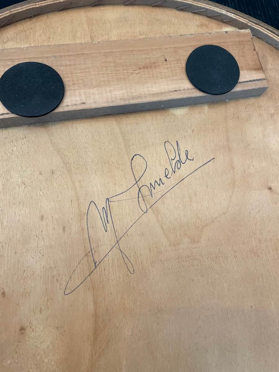 Vassoio a specchio degli anni '70 con bordo in Wood dipinto. in vendita 3
