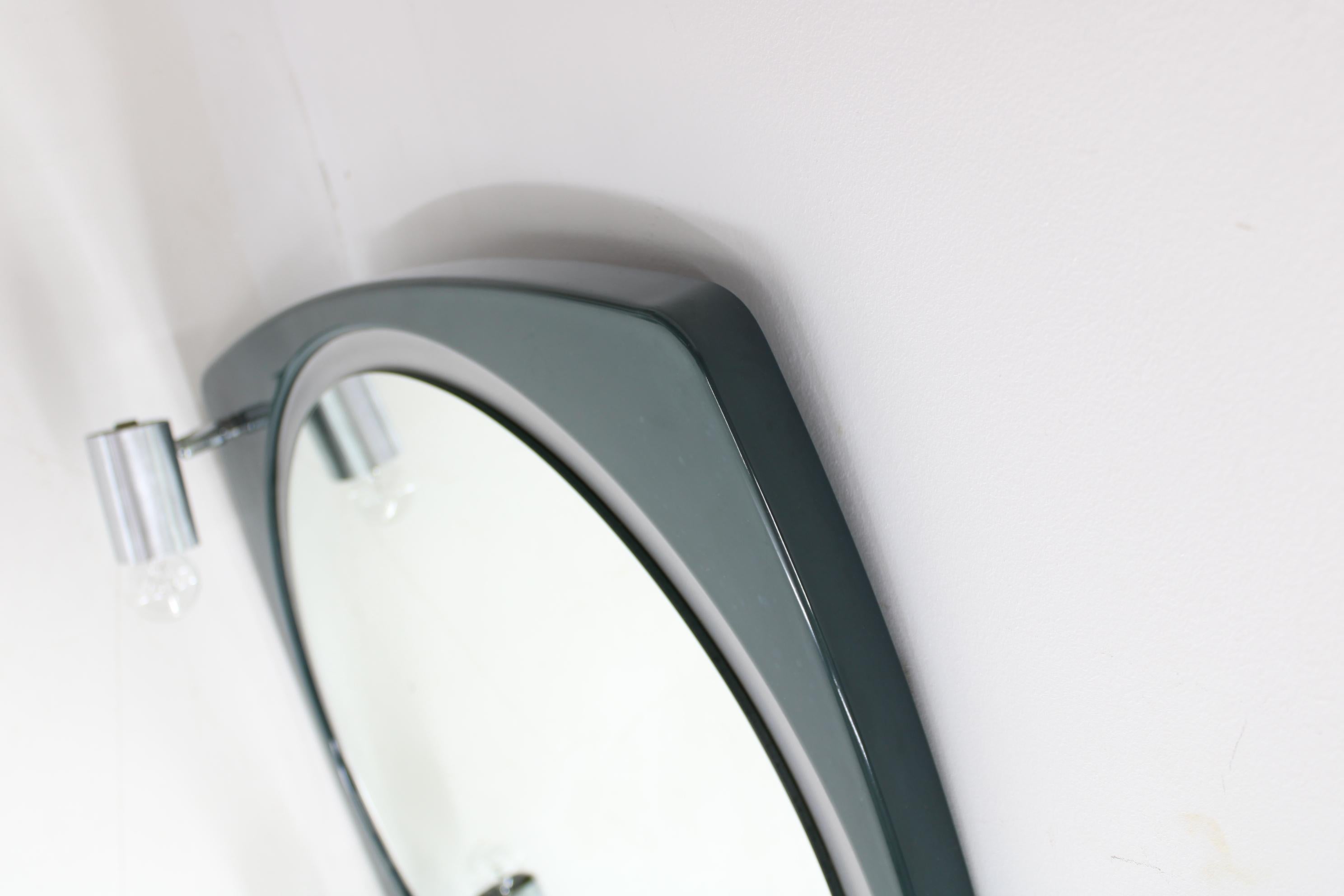 Verre 1970 Miroir avec Lights by Thema , Italy en vente