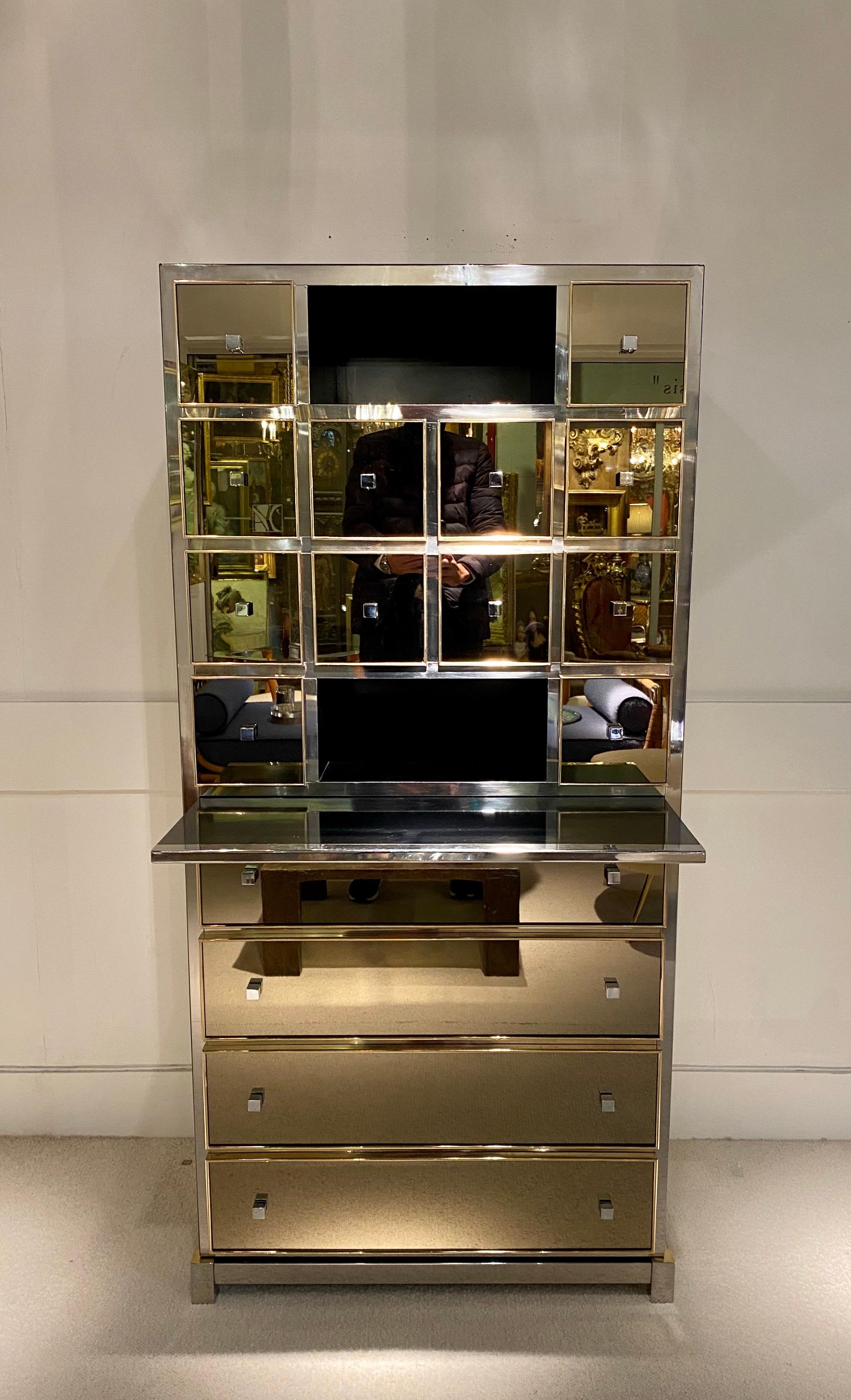 1970s Mirrored Cabinet by Michel Pigneres 7