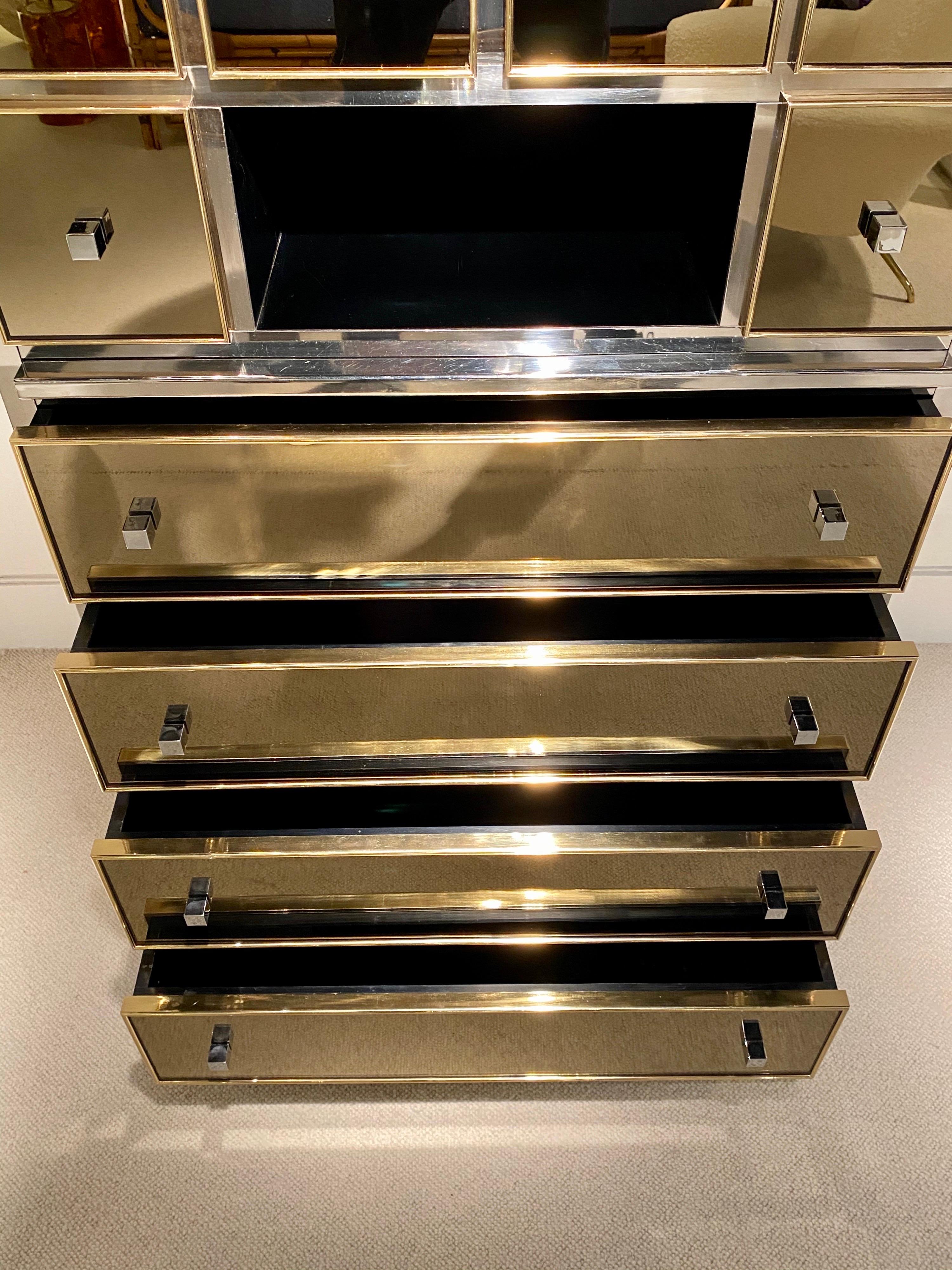 1970s Mirrored Cabinet by Michel Pigneres 8