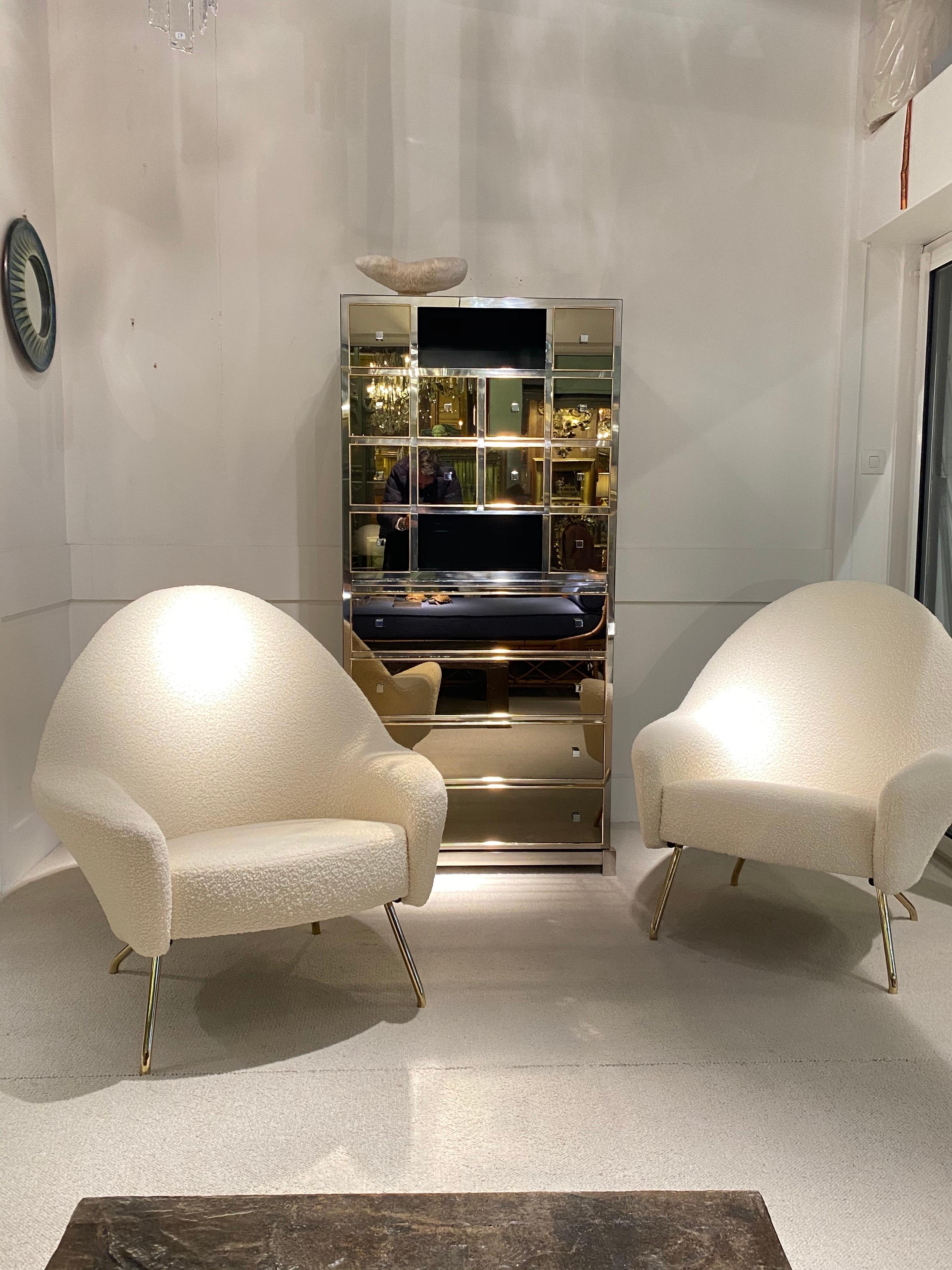 1970s Mirrored Cabinet by Michel Pigneres 13