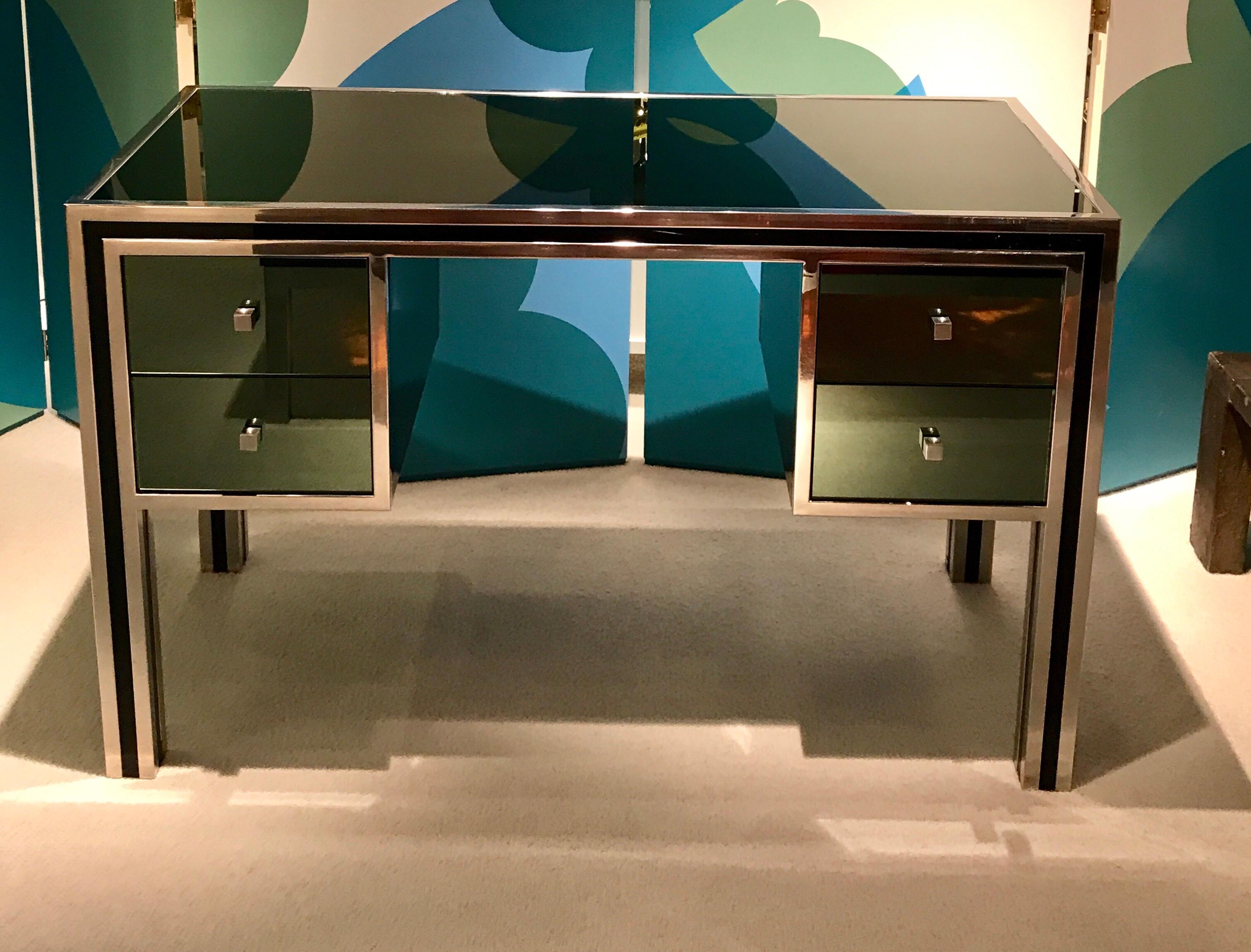 1970s Mirrored Desk by Michel Pigneres 3