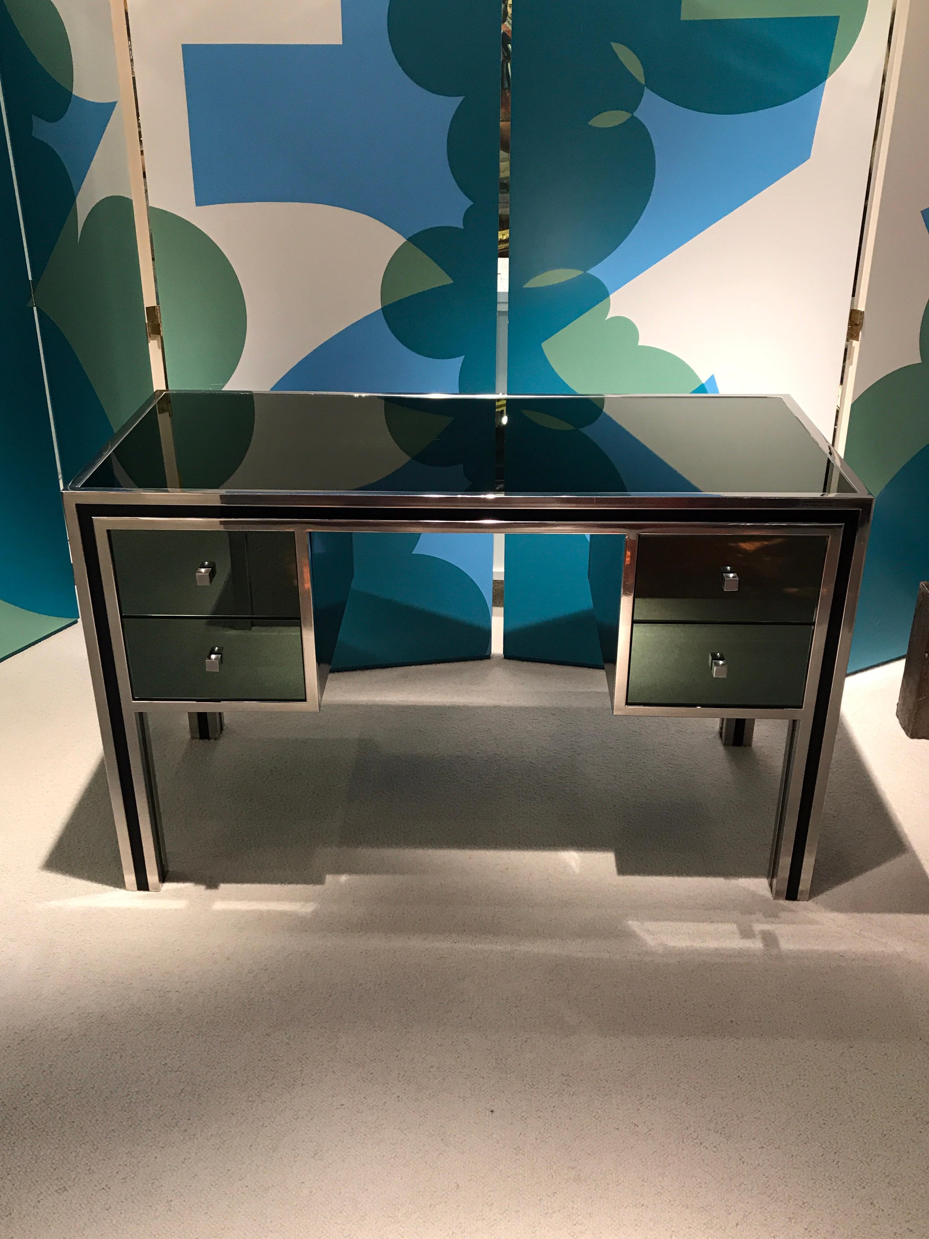 1970s Mirrored Desk by Michel Pigneres 8