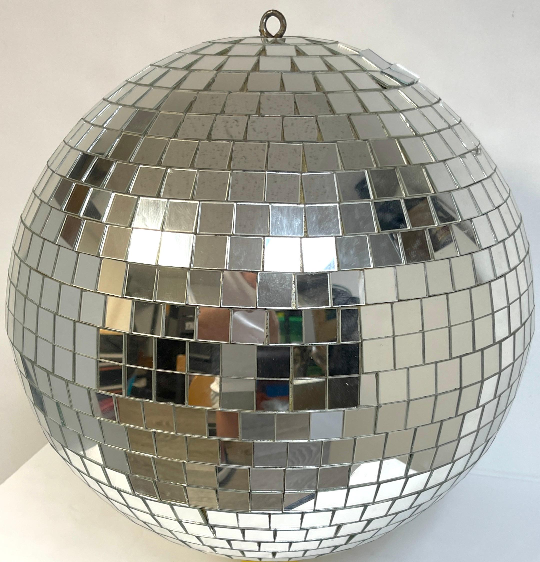 1970s, Mirrored Disco Ball In Good Condition In West Palm Beach, FL