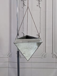 1970s Mirrored Triangular Hanging Planter