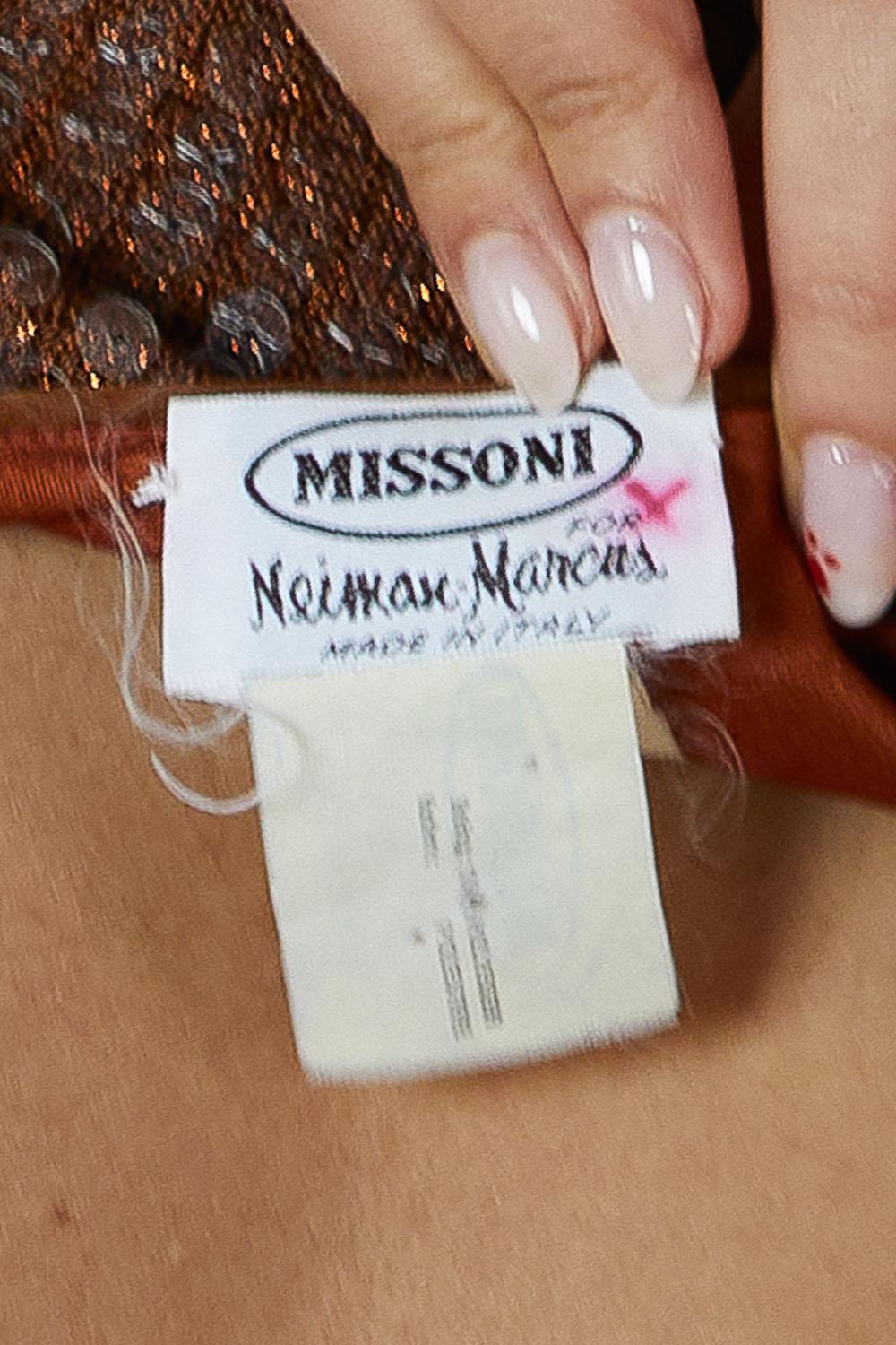 1970S MISSONI Braun-goldenes Kleid im Angebot 5