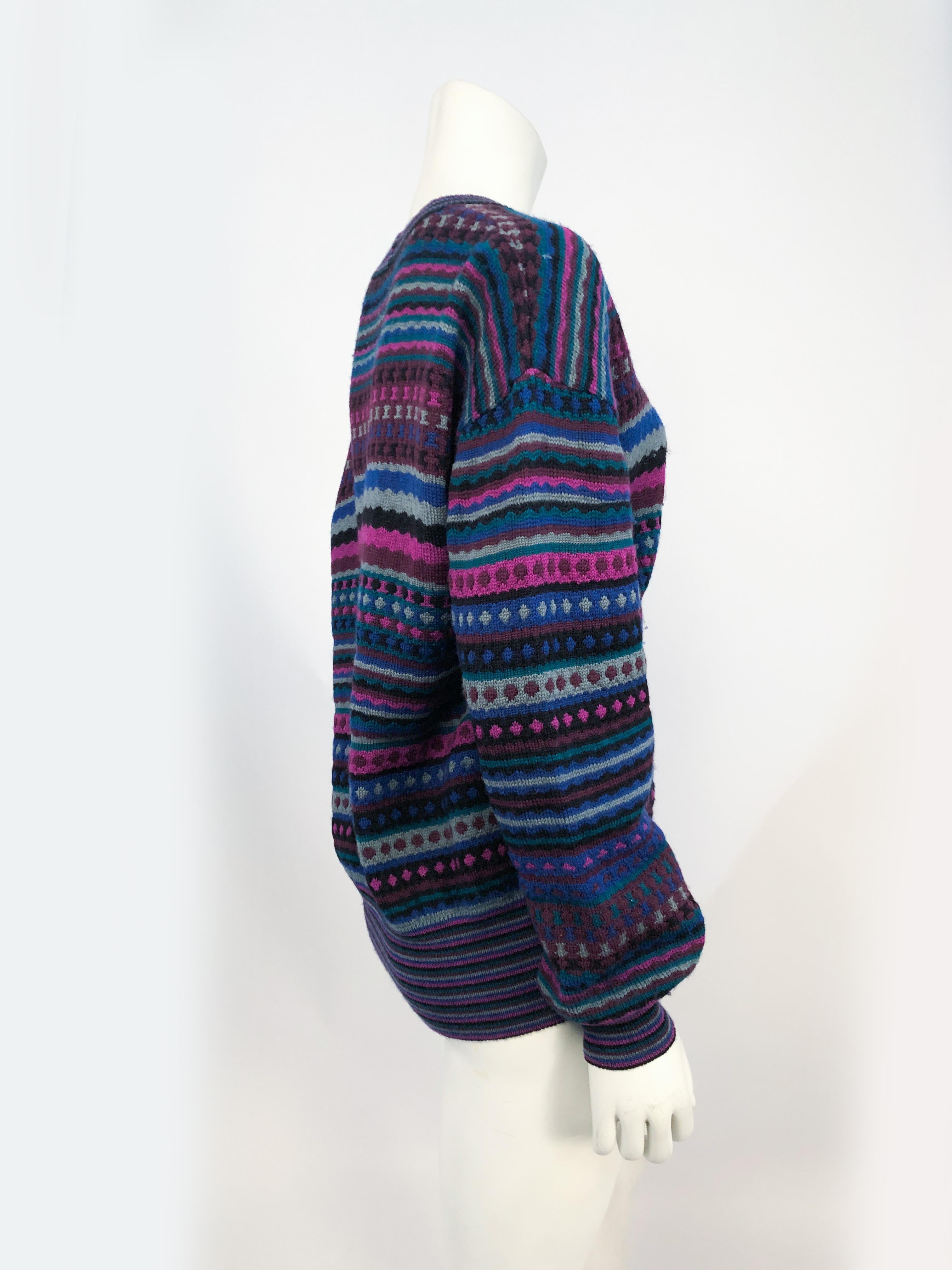 Black 1970s Missoni Knit Cardigan with Matching Scarf For Sale