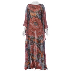asian kaftan 1970S MISSONI Metallic Rayon Blend Knit Rare
Collectible Asian Floral Kaftan