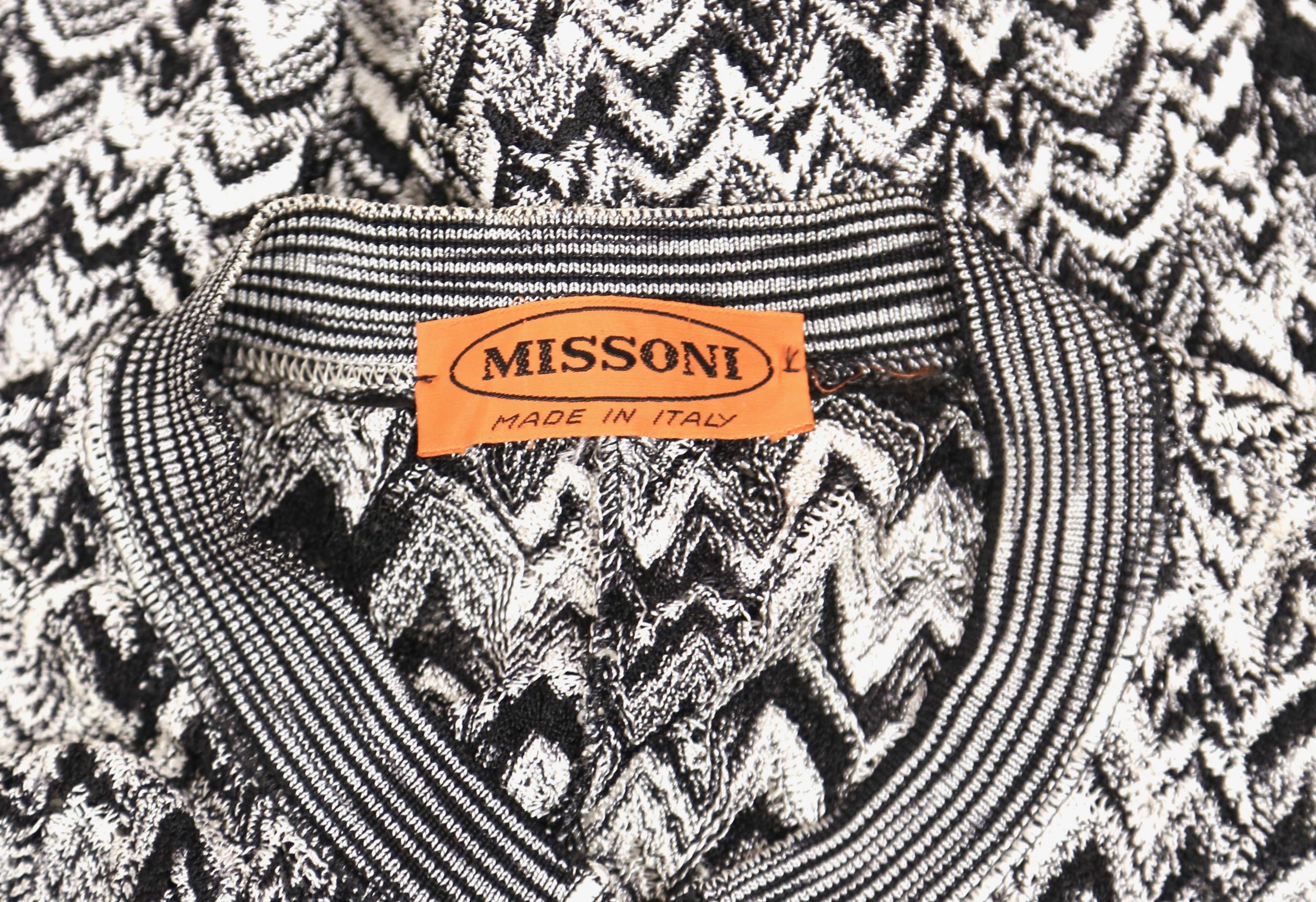 1970's MISSONI zig-zag woven cardigan sweater  For Sale 2