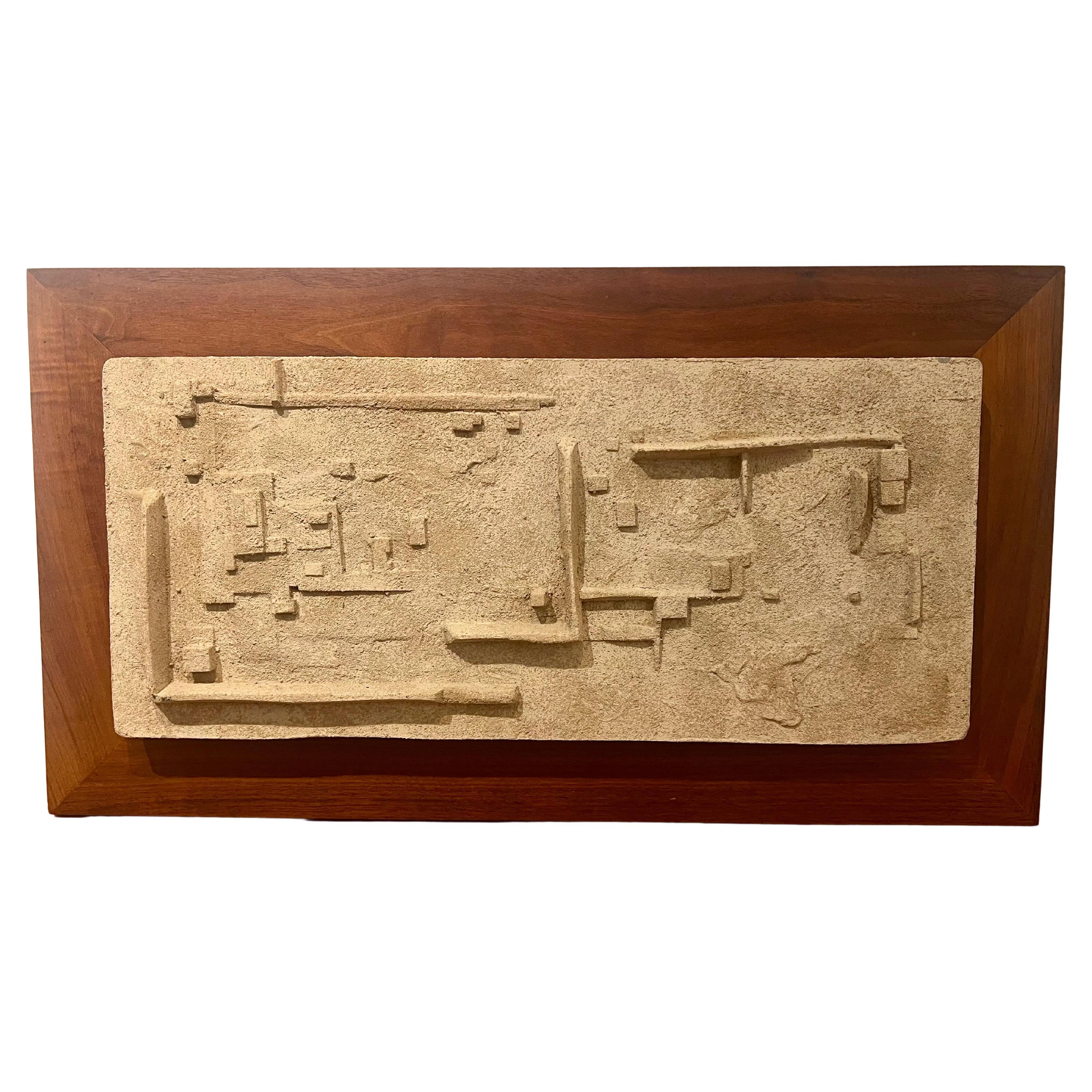 1970's Mix Media Brutalist Abstrakt Wandrelief von Hari Van Hoeffen Signiert
