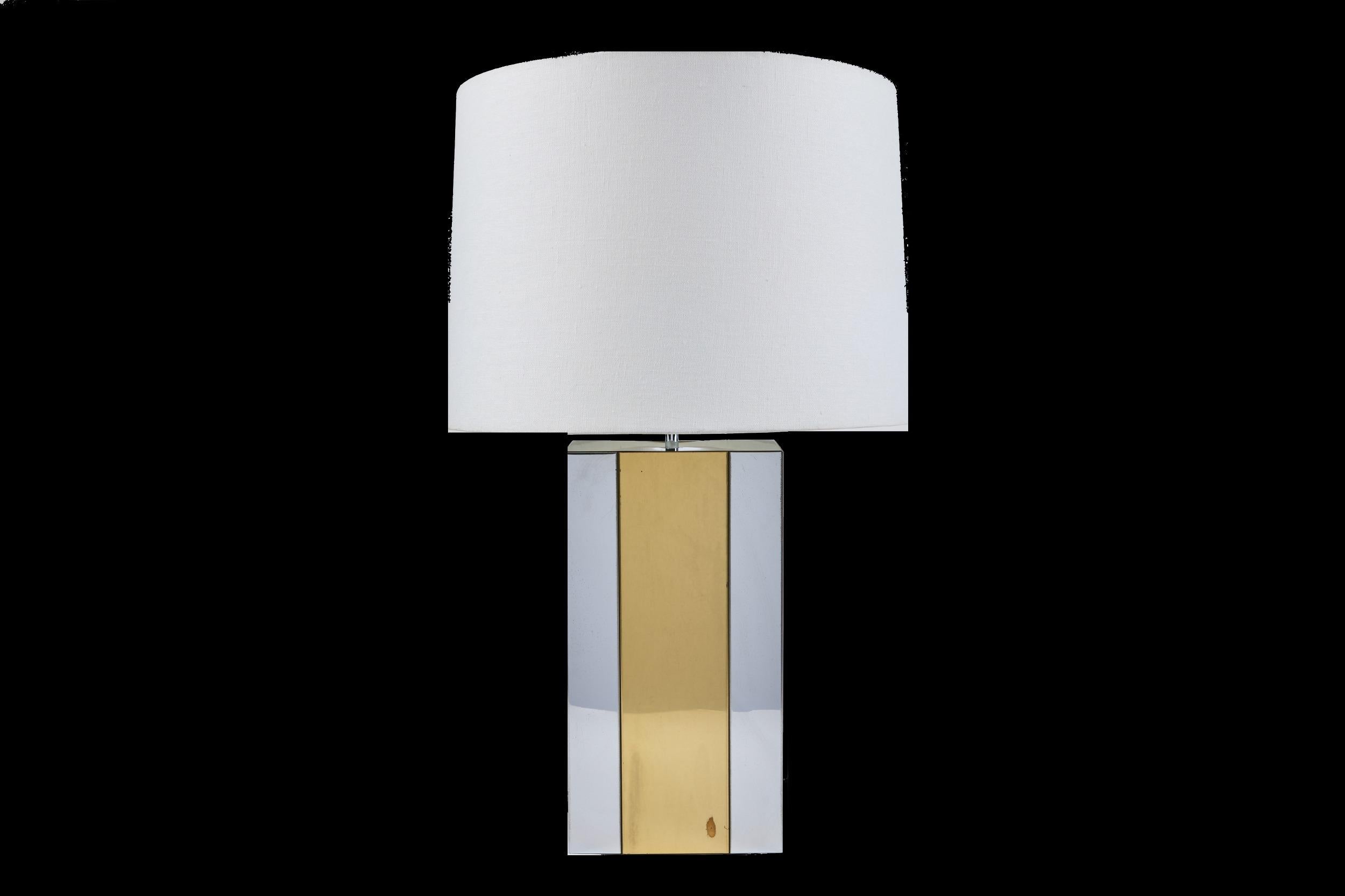 Cromo Lampada anni '70 in metallo misto in vendita