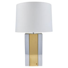 1970s Mixed Metal Lamp