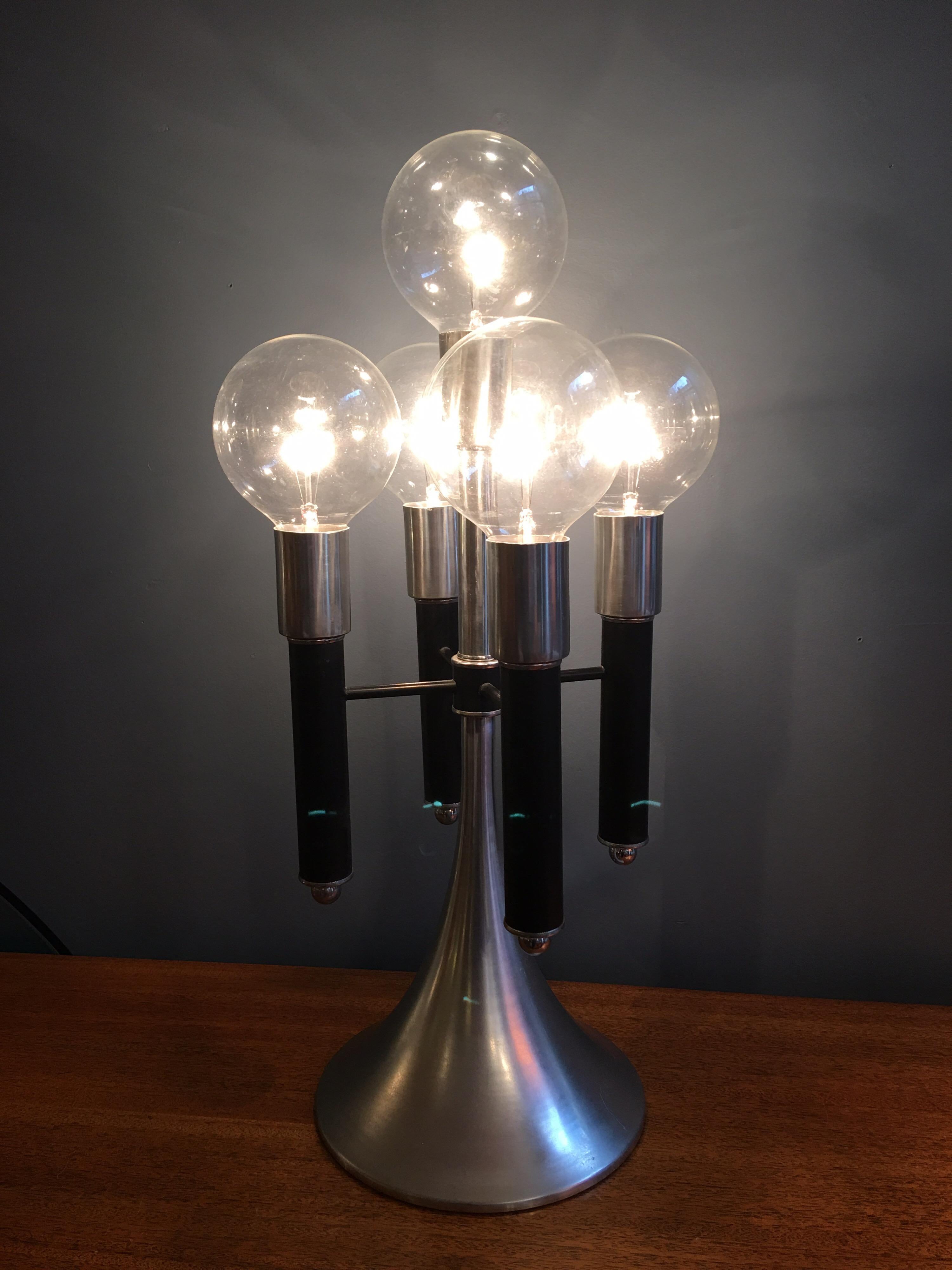 1970s Verner Panton Inspired Table Lamp In Good Condition In Philadelphia, PA