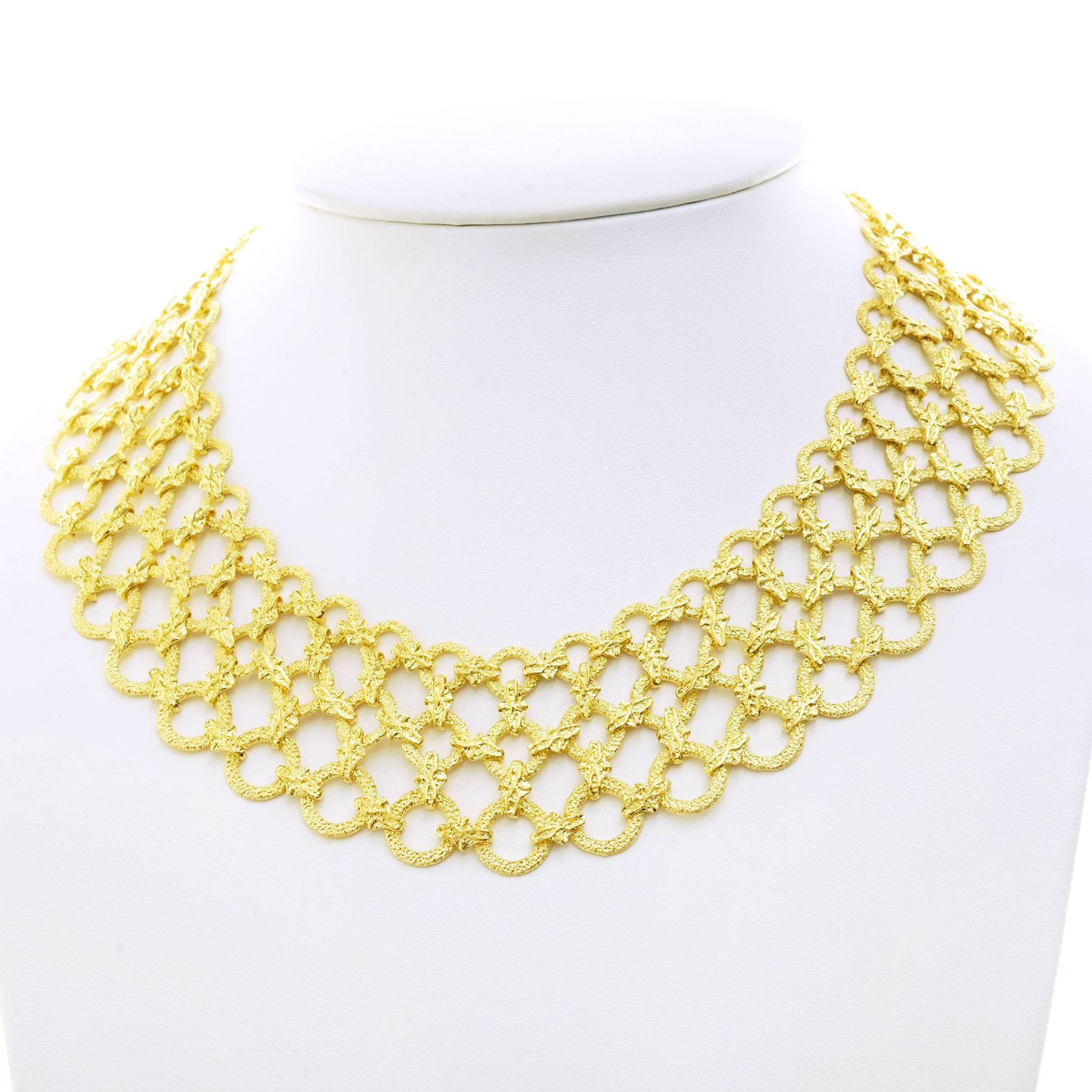 1970s Mod Gold Collar Necklace 4