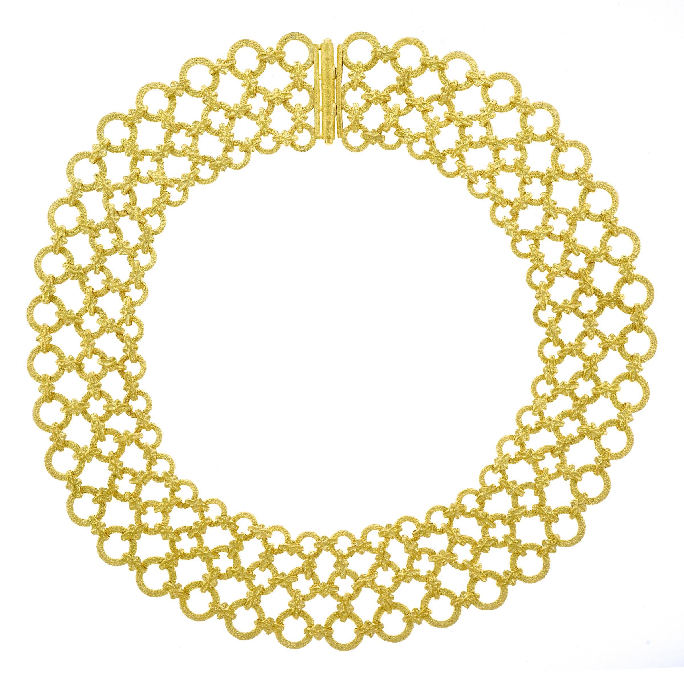 1970s Mod Gold Collar Necklace