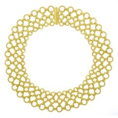 1970s Mod Gold Collar Necklace