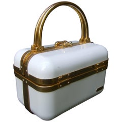 1970s Mod Italian Molded Resin Box Purse Designed by Baulotto