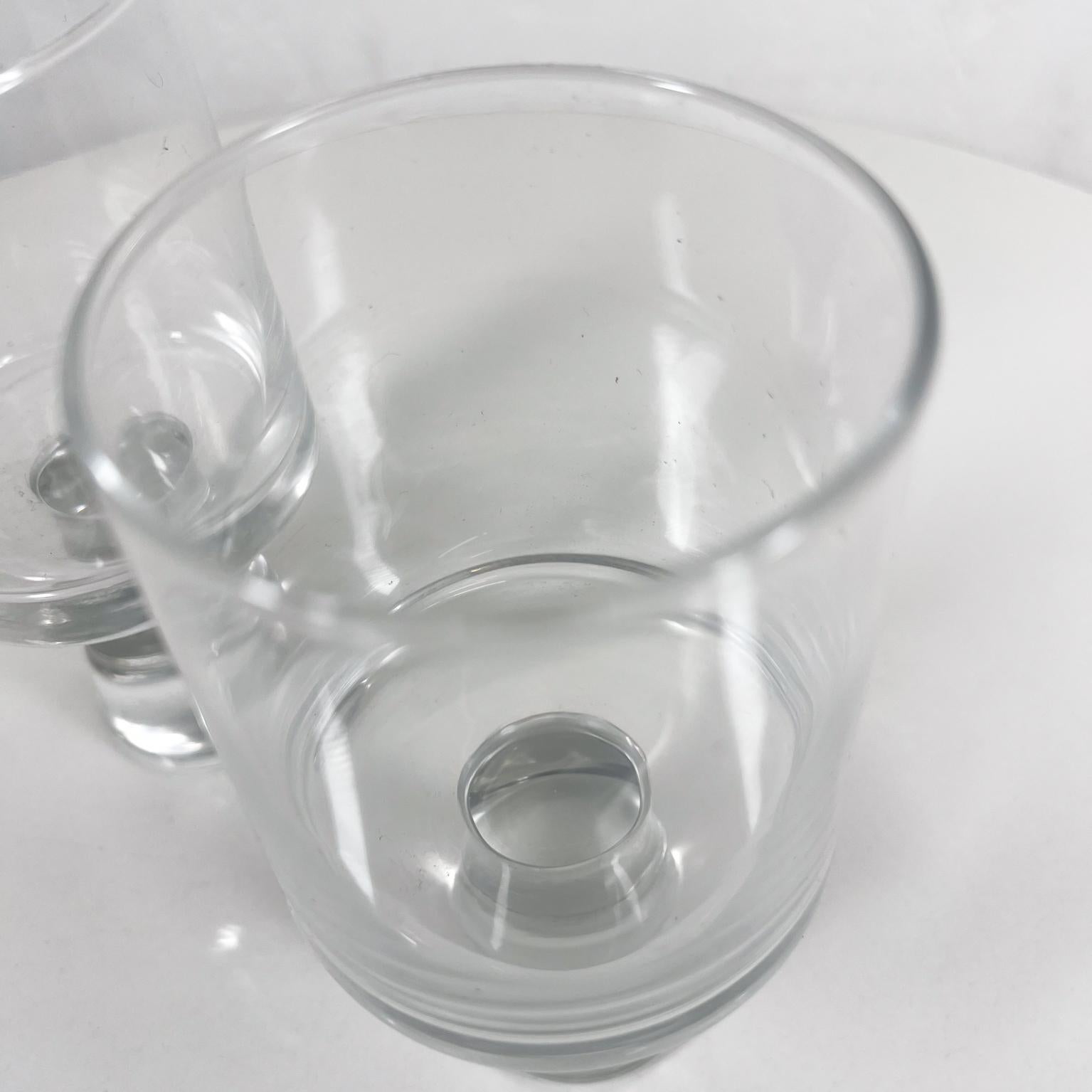 1970s Mod Set of Two Tumbler Water Goblet Crystal Glasses For Sale 2