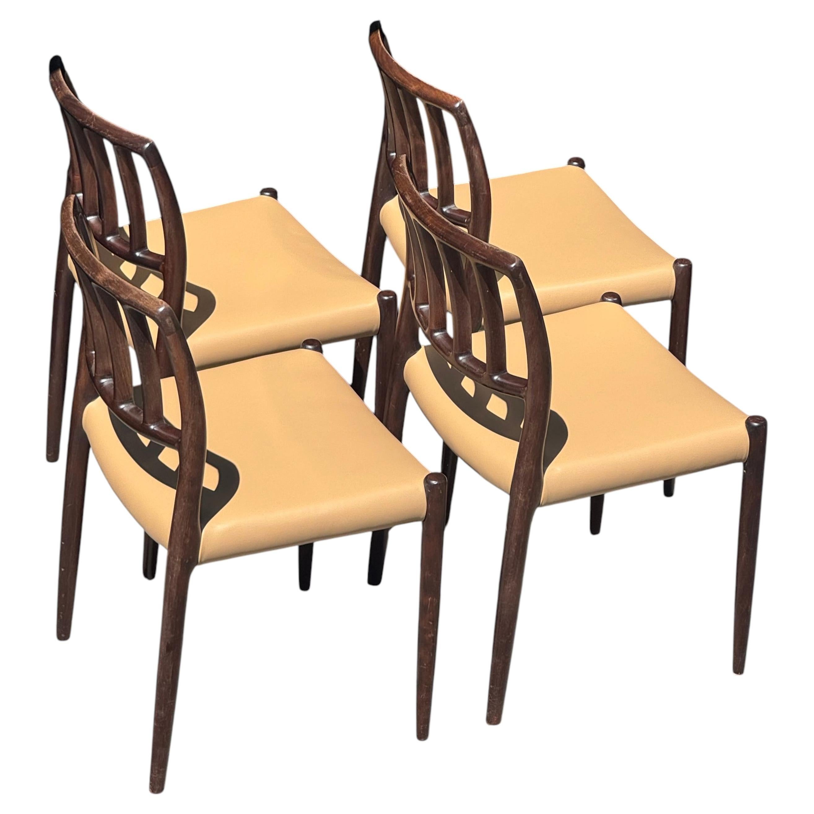 1970s Model 83 Dining Chairs by Niels Otto Møller for J.L. Møllers Møbelfabrik For Sale